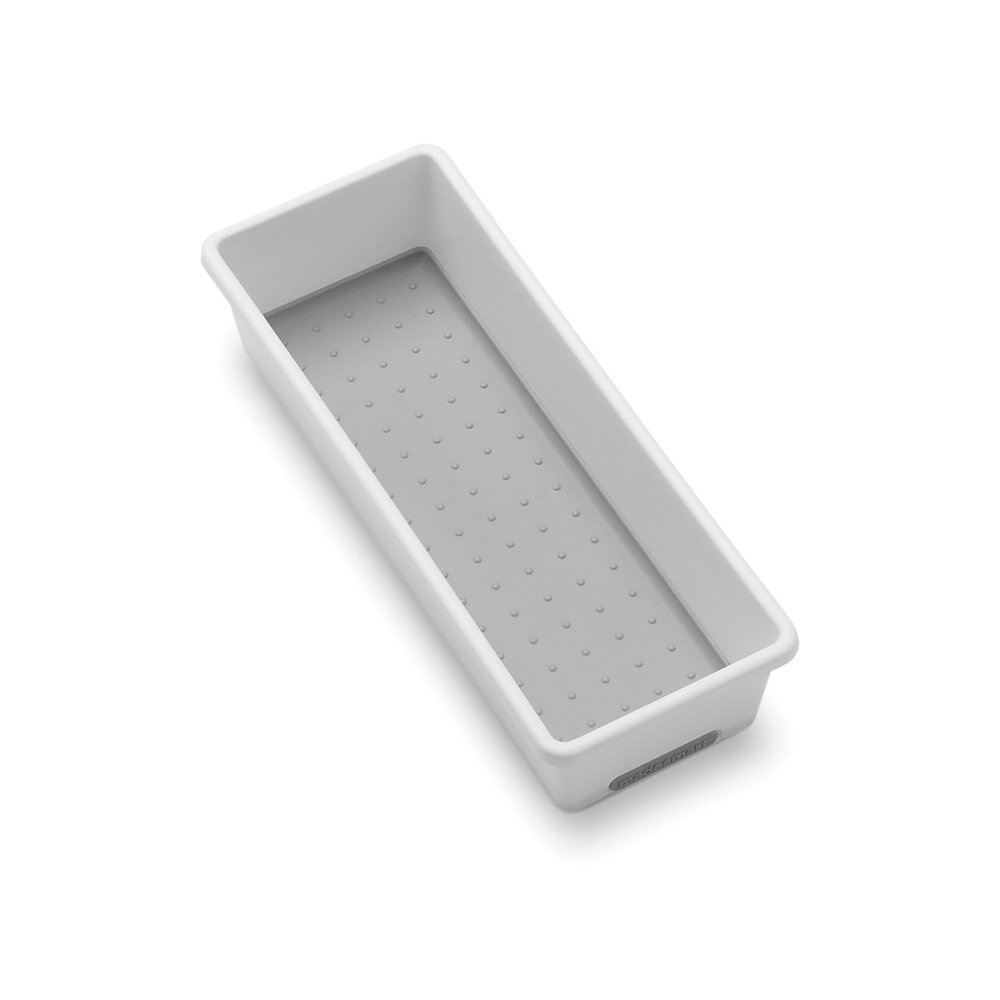 Madesmart Mini Silverware Tray - White Plastic Drawer Organizer for Kitchen & Office Storage