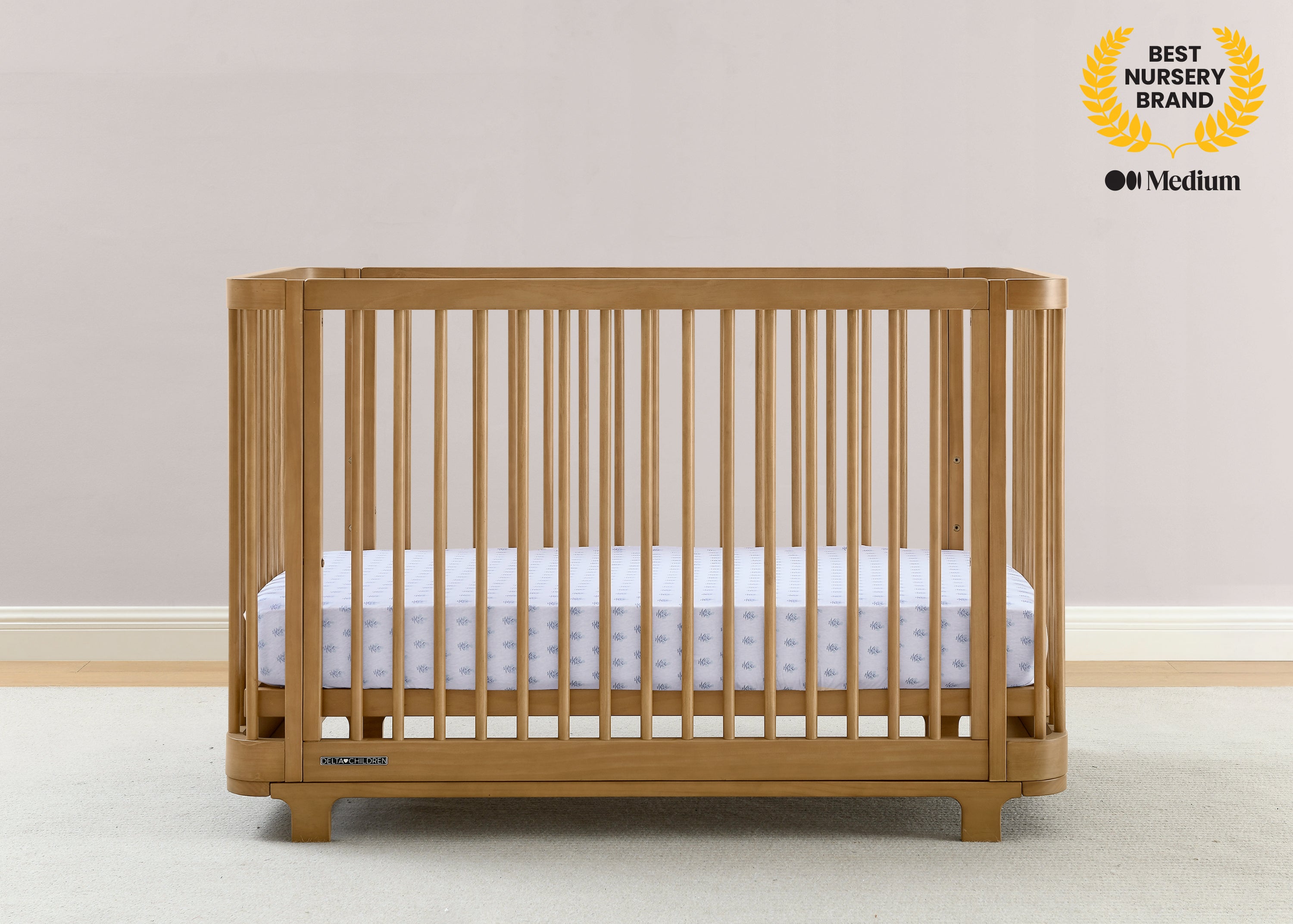 Nest 4-in-1 Convertible Baby Crib - Toddler Bed, Daybed & Full-Size Bed - Safe Nursery Furniture for Newborn to Teen - Perfect for Bedrooms, Daycare & Guest Rooms