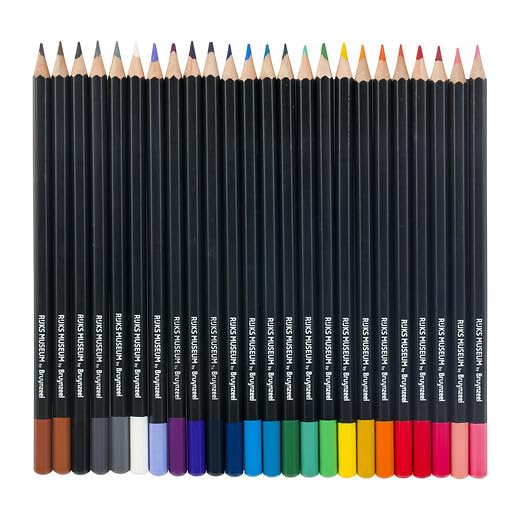 Bruynzeel & Rijksmuseum 24 Professional Colored Pencils Set in Metal Tin - Premium Drawing & Coloring Art Supplies | Inspired by Johannes Vermeer | Perfect for Artists, Students & Adult Coloring Books