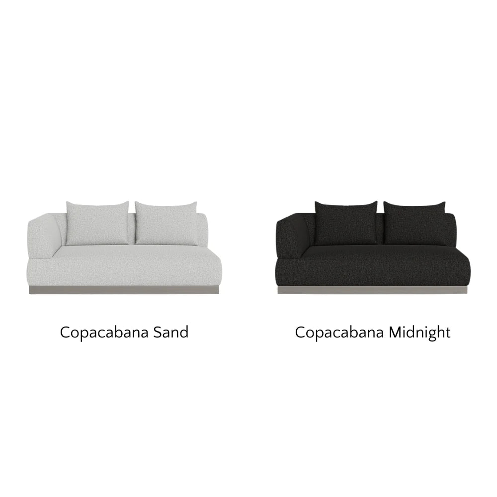 Amalfi 2-Seat Left-Arm Outdoor Sectional Sofa Set - Weather-Resistant Patio Furniture for Garden, Poolside & Backyard Relaxation