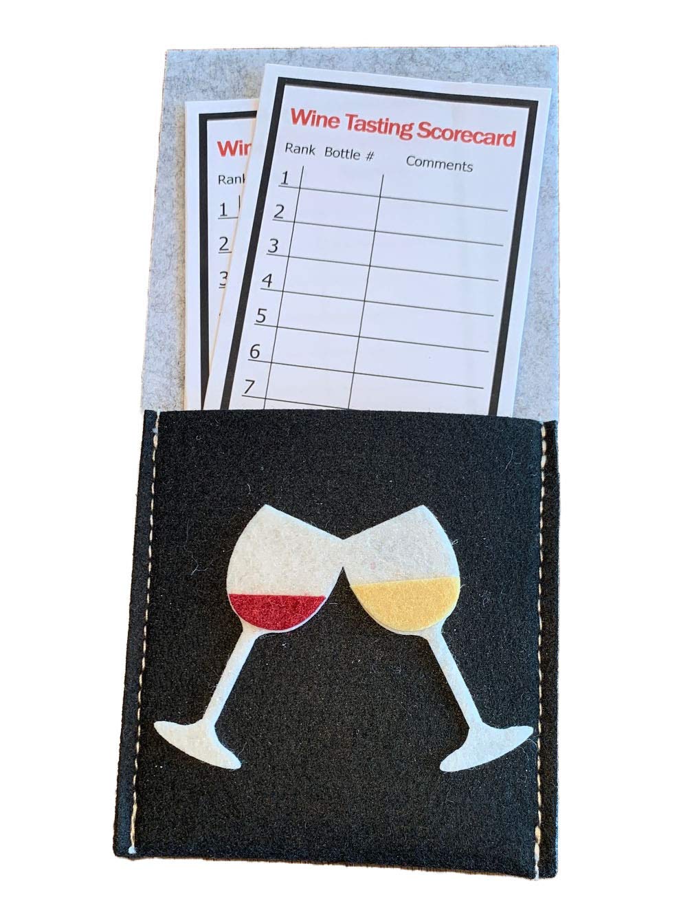 Premium Wine Tasting Party Silverware Holders Set - 8 Pack Durable Colorful Felt Napkin Rings with Wine Bottle, Glass & Grape Designs - Perfect for Entertaining, Book Clubs, Housewarming Gifts & Dinner Parties