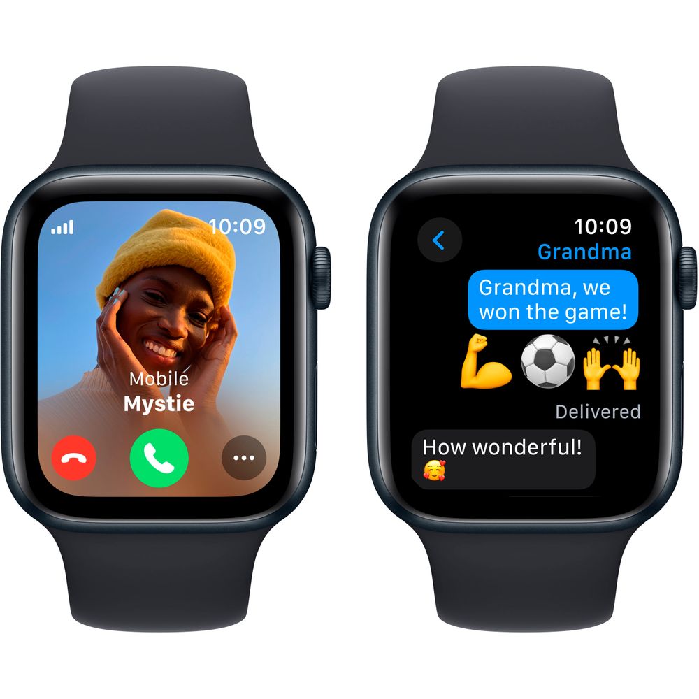 Apple Watch SE 2 (44mm) GPS + Cellular - Midnight Aluminum Case with Midnight Sport Band - Smartwatch for Fitness Tracking & Notifications - Perfect for Running, Swimming & Daily Use