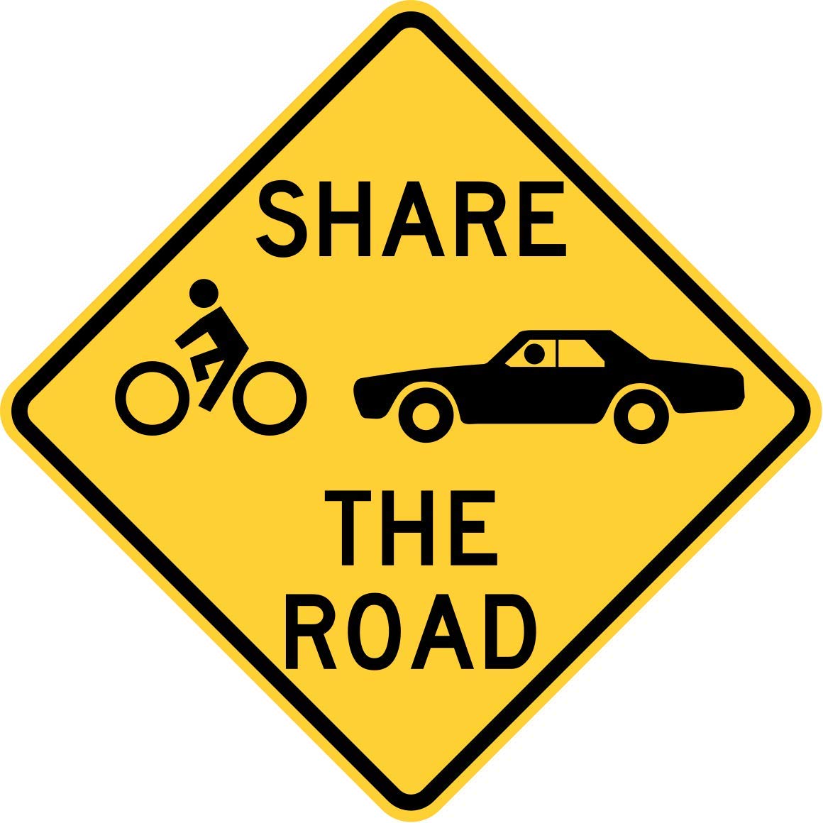 10 Pack Vinyl Safety & Warning Stickers - Warehouse Signs, Share The Road PA - 10