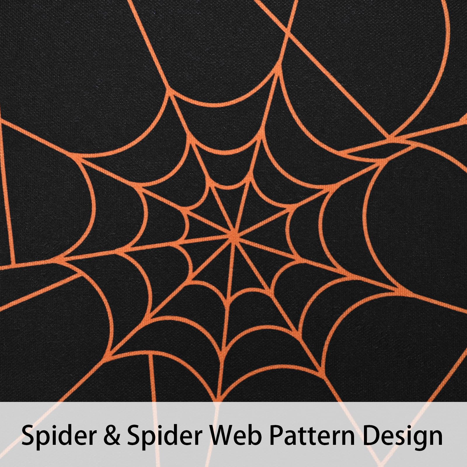 BLEUM CADE Halloween Ombre Kitchen Curtains 36 Inch - Spider Web Design Black & Orange Gradient Thermal Insulated Rod Pocket Window Curtains for Halloween Party Decor, Kitchen, Living Room & Bedroom