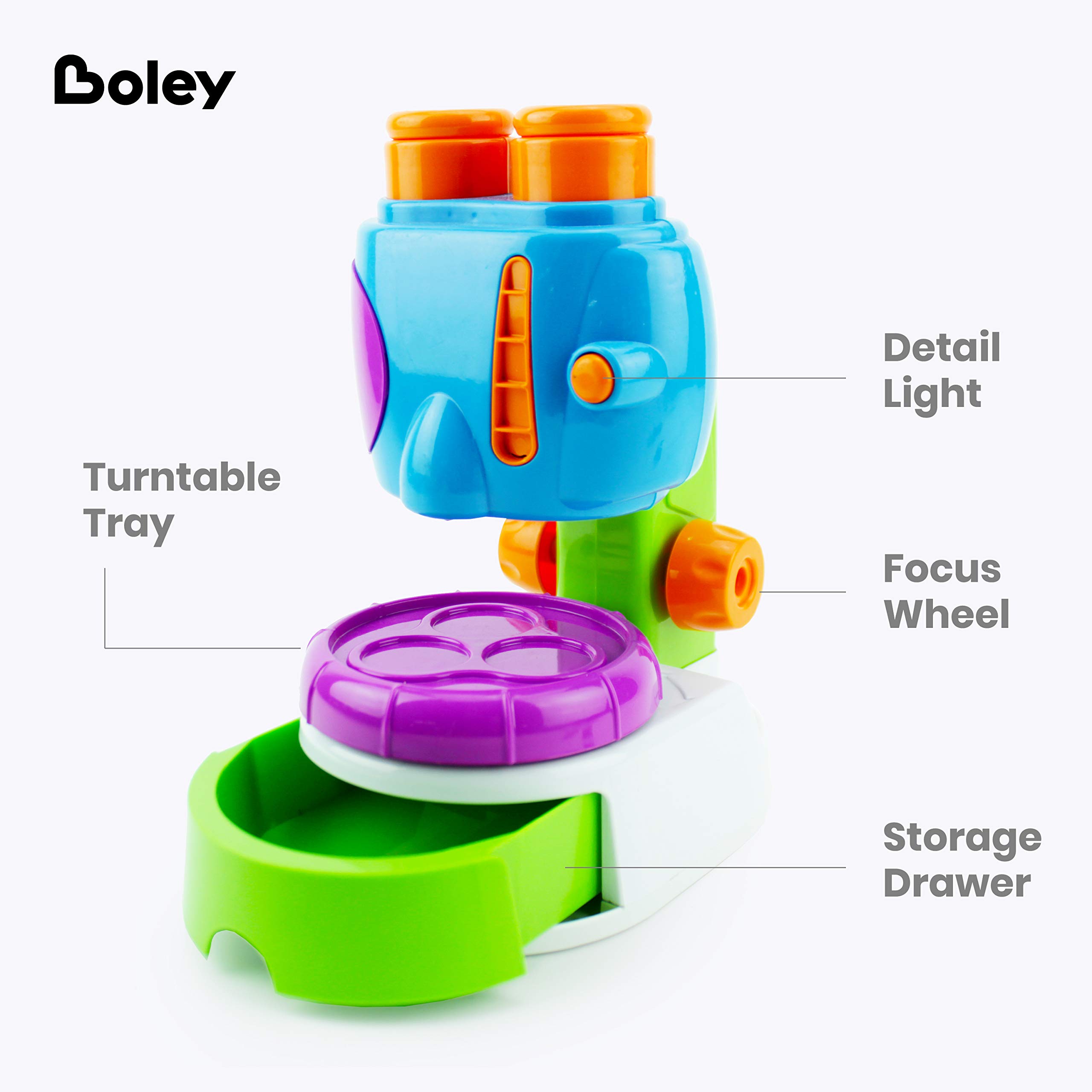 Boley My First Microscope Kit for Kids - STEM Educational Science Toy with Binocular Viewer & Butterfly Specimens - Beginner Microscope Set for Toddlers & Preschoolers - Perfect for Home Learning, Classroom Science Activities & Birthday Gifts