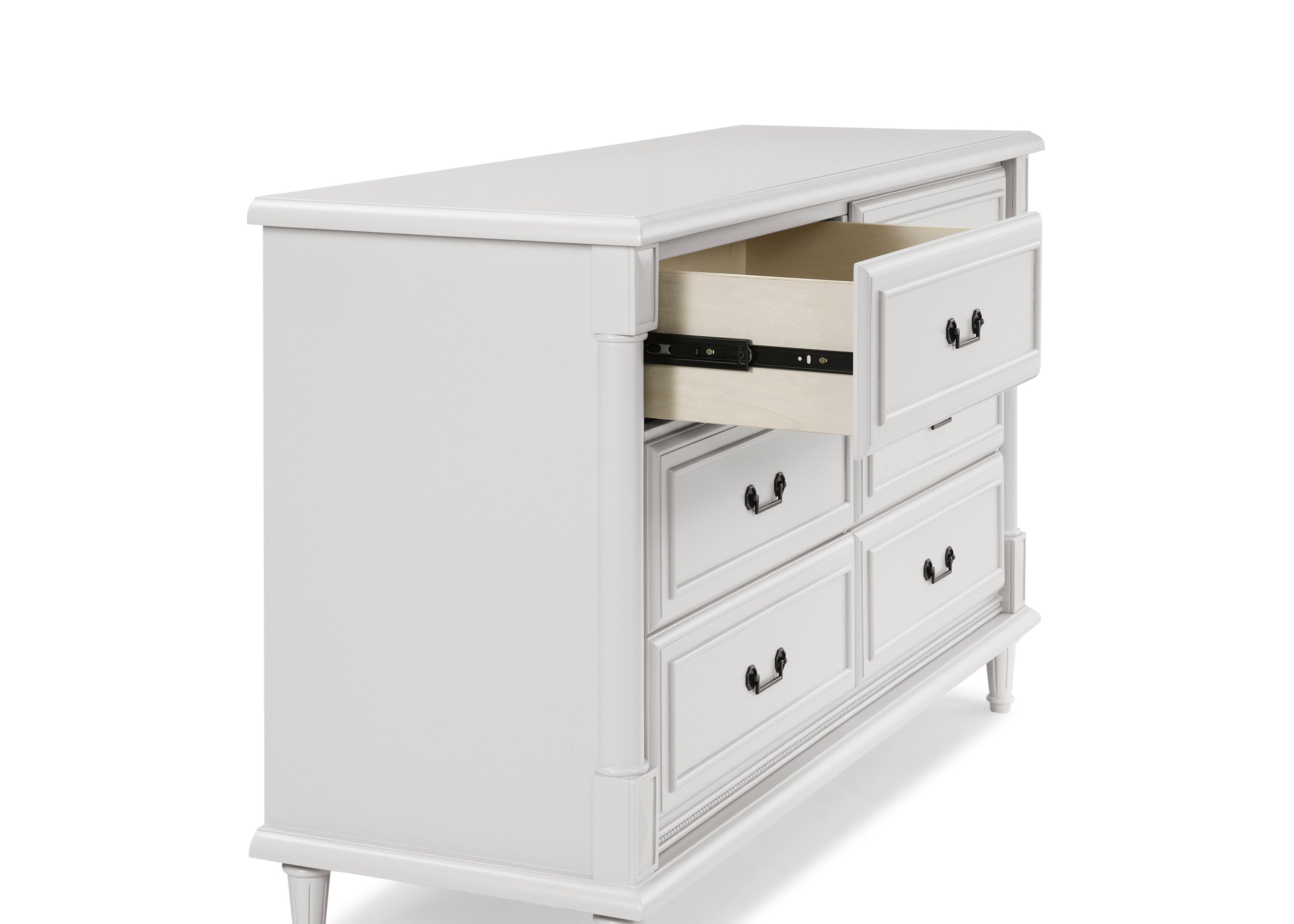 Juliette 6-Drawer Baby Dresser with Changing Table Top | Sturdy Nursery Storage with Interlocking Drawers | Perfect for Baby Room Organization & Diaper Changing Station