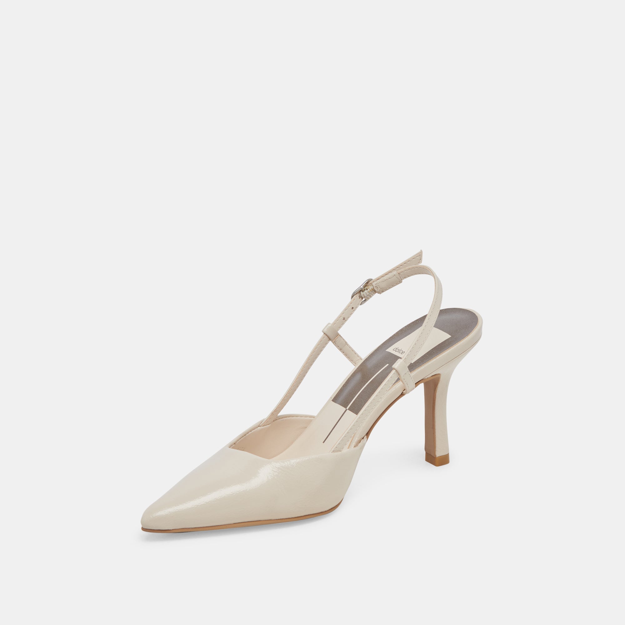 KIM HEELS IVORY CRINKLE PATENT - Elegant Women's High Heel Sandals for Weddings, Parties & Special Occasions