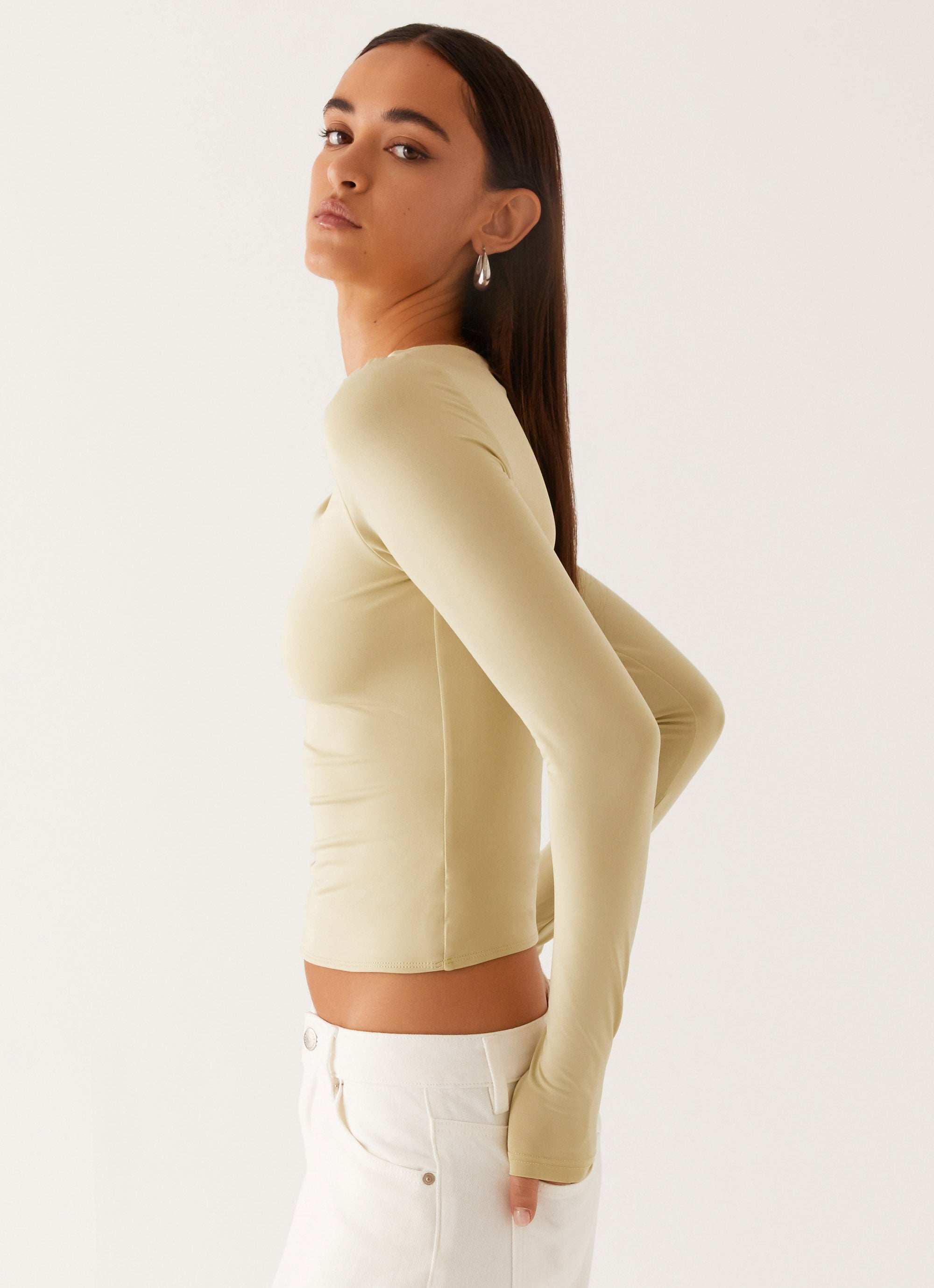 Calica Women's Long Sleeve Casual Top in Soft Pastel Green - Perfect for Work, Date Night & Everyday Wear