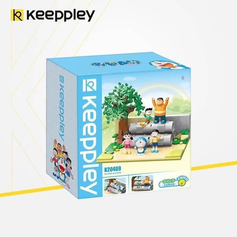 Keeppley K20409 Doraemon Anime Building Blocks Set - Cement Pipe & Vacant Land Model Kit for Creative Play & Collection | Perfect Gift for Anime Fans & LEGO Enthusiasts | Home Decoration & DIY Fun