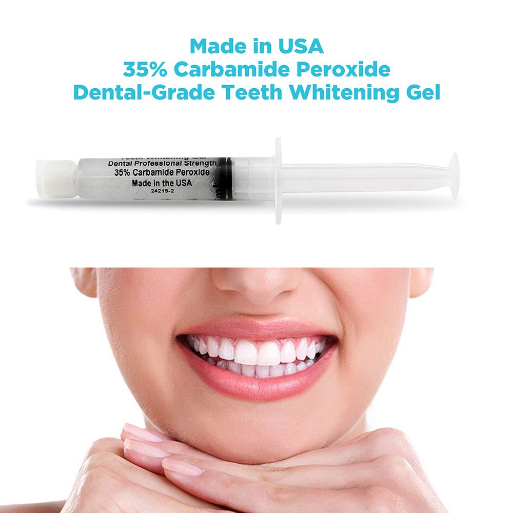 U-Shaped Electric Toothbrush with LED Teeth Whitening Kit - 35% Carbamide Peroxide Gel Syringe for Professional Teeth Whitening at Home | Perfect for Travel & Daily Oral Care