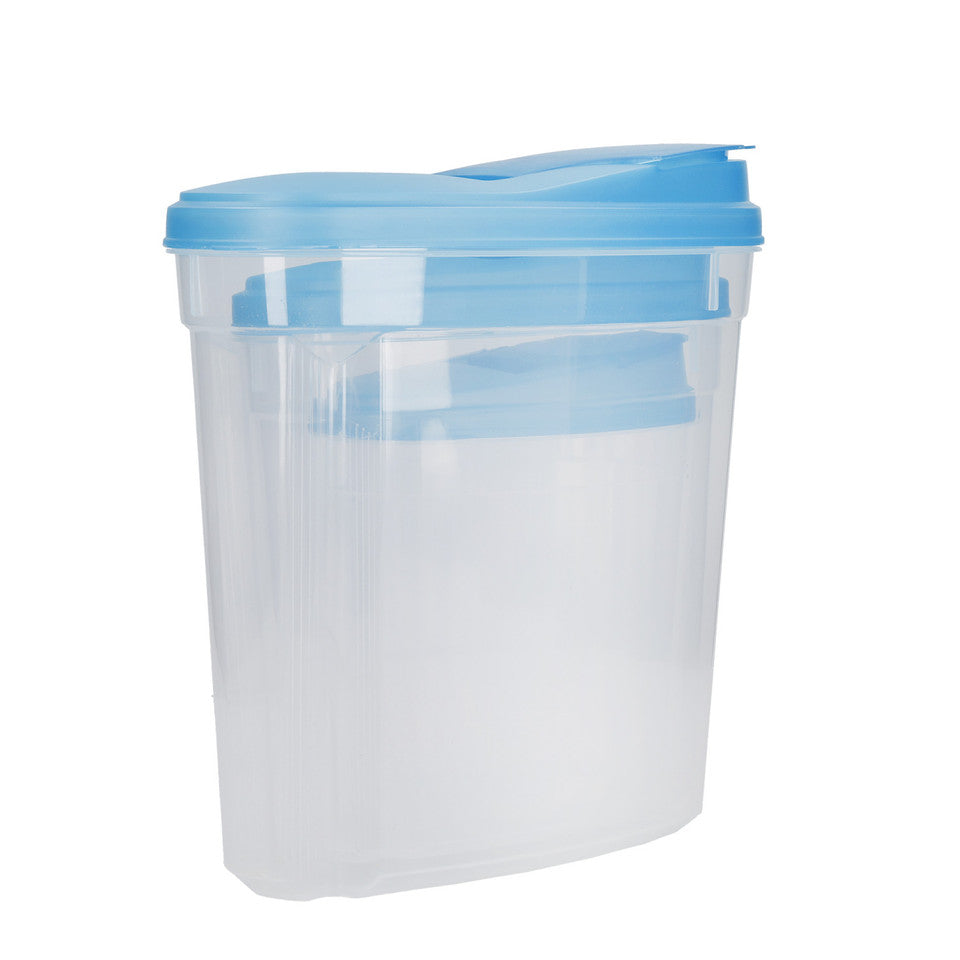 3-Piece Airtight Plastic Food Storage Container Set for Flour, Sugar & Rice - Perfect for Kitchen Pantry Organization & Bulk Food Storage