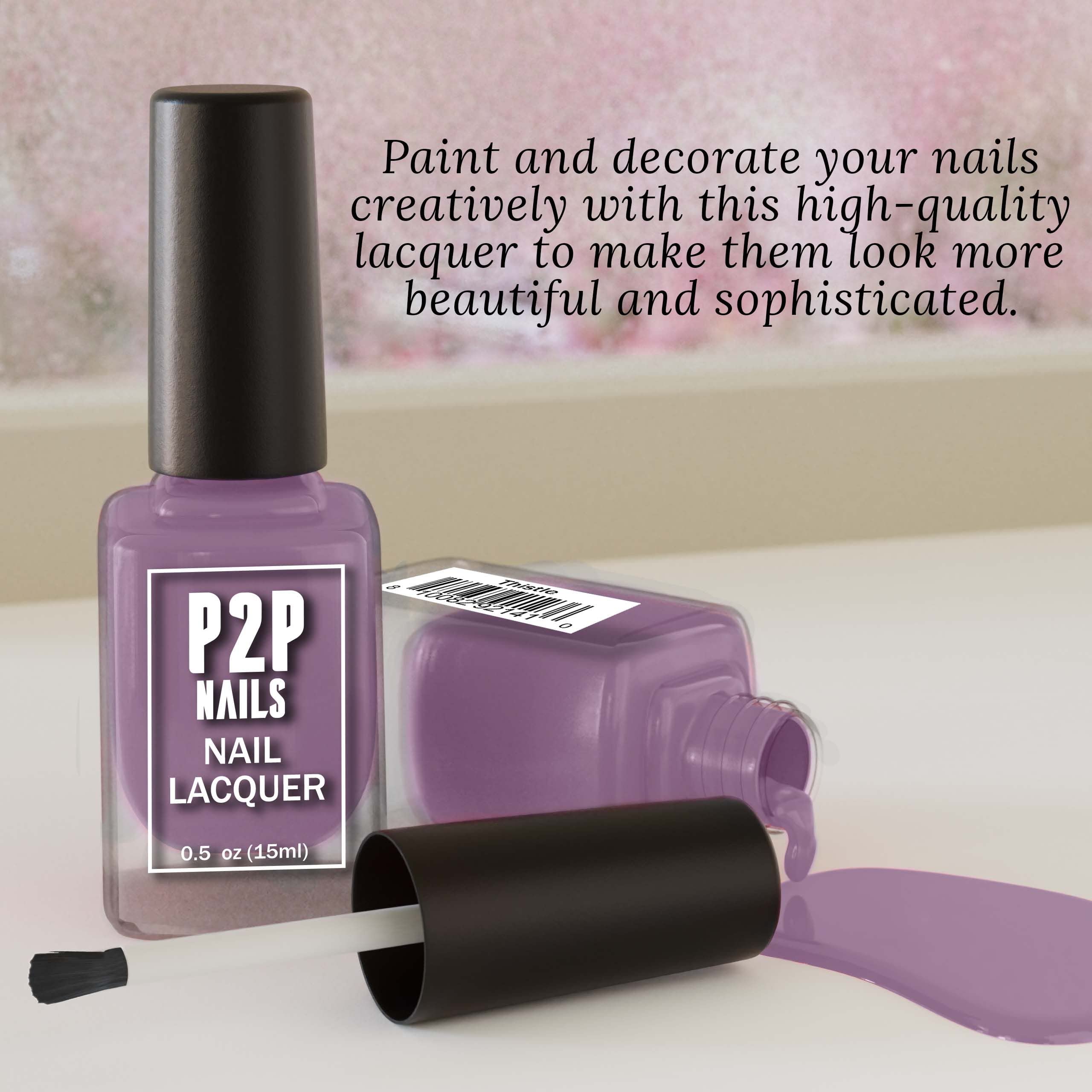 Purple Nail Polish - Long Lasting All Season Salon Quality Nail Lacquer with Natural Shine (Thistle Color) - Perfect for Manicures, Pedicures & Special Occasions