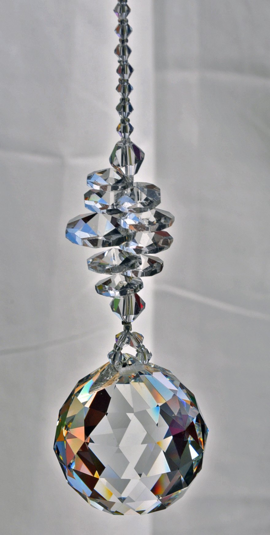 Premium Crystal Glass Hanging Suncatcher - Feng Shui Rainbow Maker Window Ornament with Prism Effects | Elegant Crystal Ball Decor for Home, Office & Garden | Perfect Anniversary & Birthday Gift Idea for Women & Men
