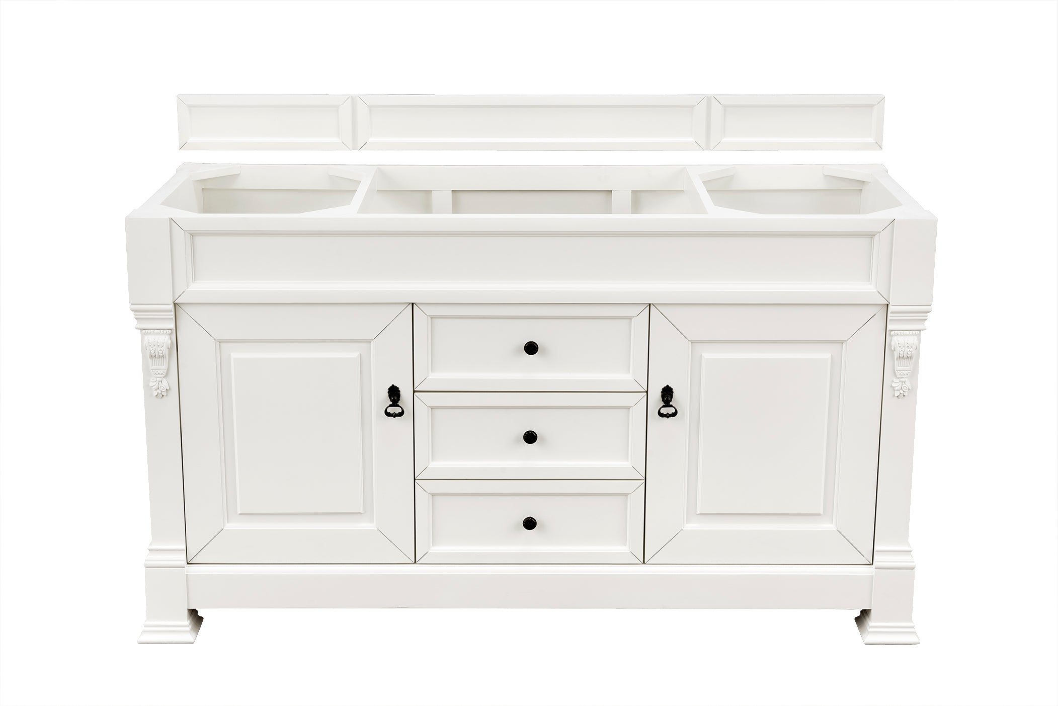 Brookfield 60-Inch Bright White Single Bathroom Vanity with Sink - Modern Bathroom Storage for Small Spaces, Perfect for Home Renovation & Apartment Upgrades