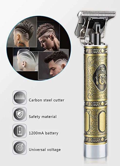 Professional MADRIC Hair Trimmer for Men - Buddha Style Adjustable Blade Clipper with Rechargeable Battery - Perfect for Home Haircuts, Beard Trimming & Personal Grooming