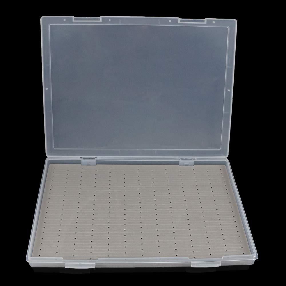 **Aventik Large Capacity Clear Lid Fly Fishing Box - Slim & Durable Plastic Fly Box for Competition & Storage - Perfect for Trout, Bass, and Saltwater Fly Fishing**