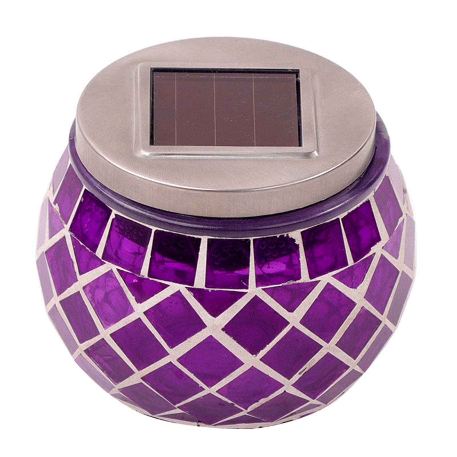 Solar Mosaic Glass Bottle Jar Lamp - Waterproof LED Outdoor Decoration for Courtyard, Garden & Landscape Lighting - 100x80x90mm - Perfect for Patio, Lawn, Pathway & Backyard Ambiance