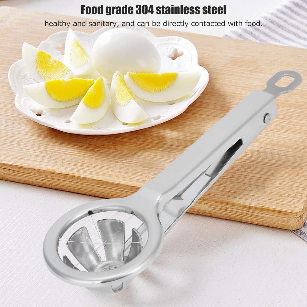 BORDSTRACT 2-in-1 Stainless Steel Egg Slicer & Cutter - Perfect for Boiled Eggs - Durable Kitchen Tool for Salad Prep, Breakfast & Meal Prep - Home & Restaurant Use