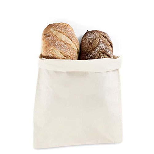 Reusable Linen Storage Bags with Drawstrings - 4 Pack X-Large 13x15 Inch Multipurpose Canvas Fabric Bags for Bread, Bulk Food, Produce, Potato Onion Storage & Shoes | Eco-Friendly Muslin Cloth Bags for Kitchen, Pantry & Travel Organization