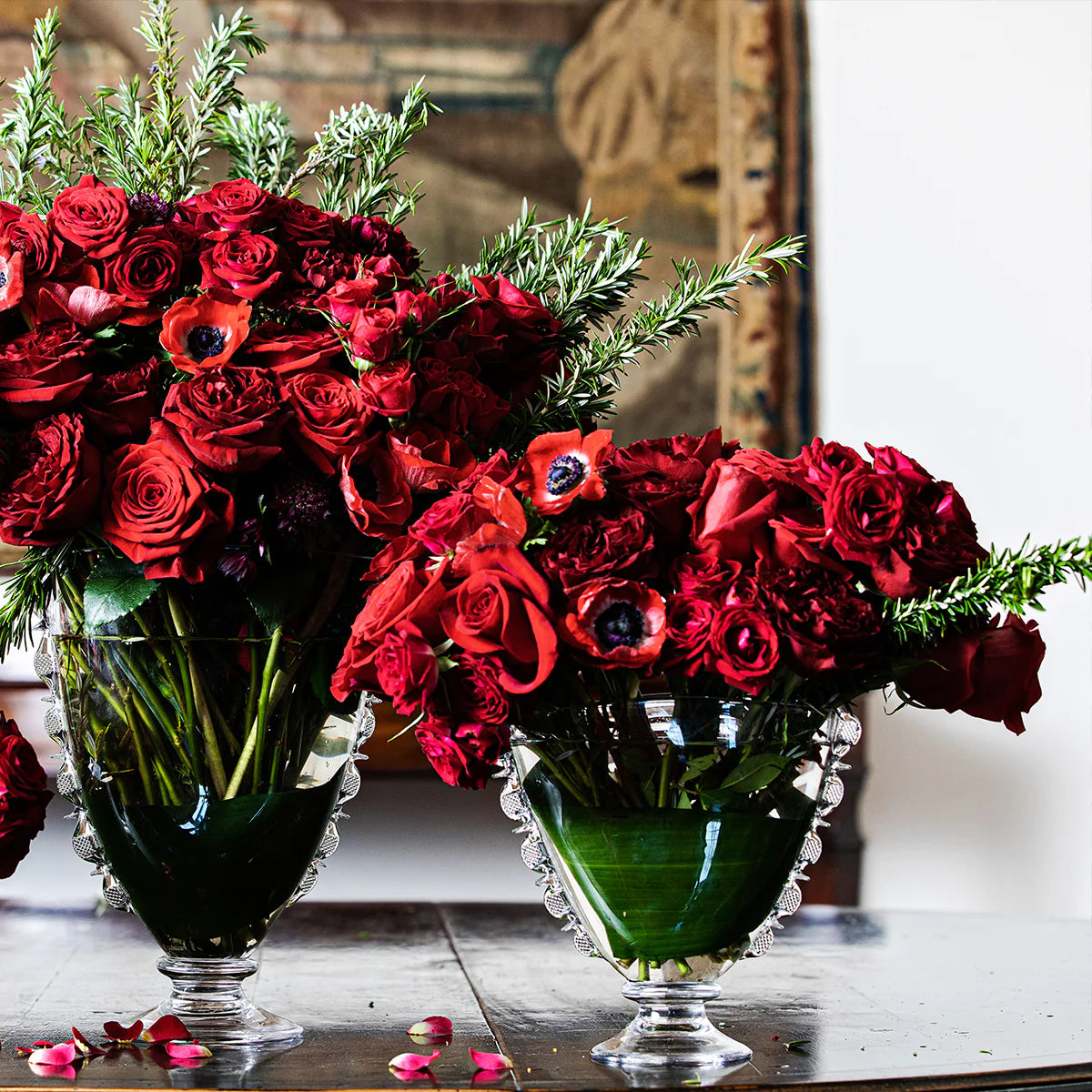 Juliska Harriet 9 Fan Vase - Elegant Floral Arrangement Centerpiece for Dining Table, Wedding Decor, and Home Interior Styling