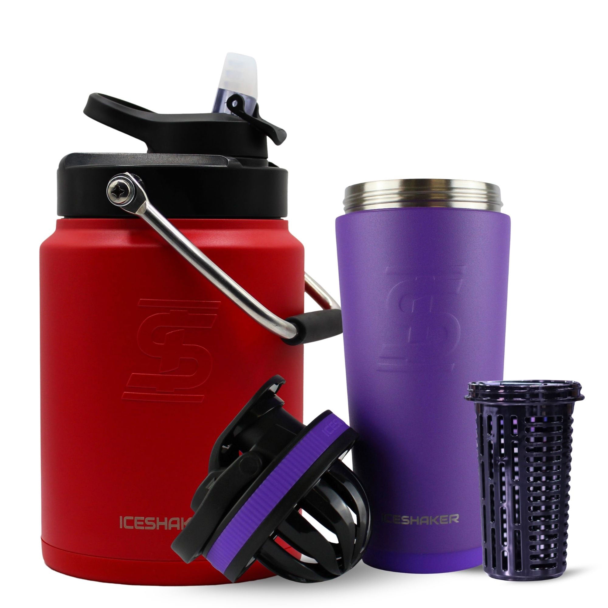 Premium Ice Shaker Hydration Pack - Insulated Water Bottle for Gym, Workout & Outdoor Sports - Leakproof & BPA-Free Shaker Cup for Protein Shakes & Cold Drinks