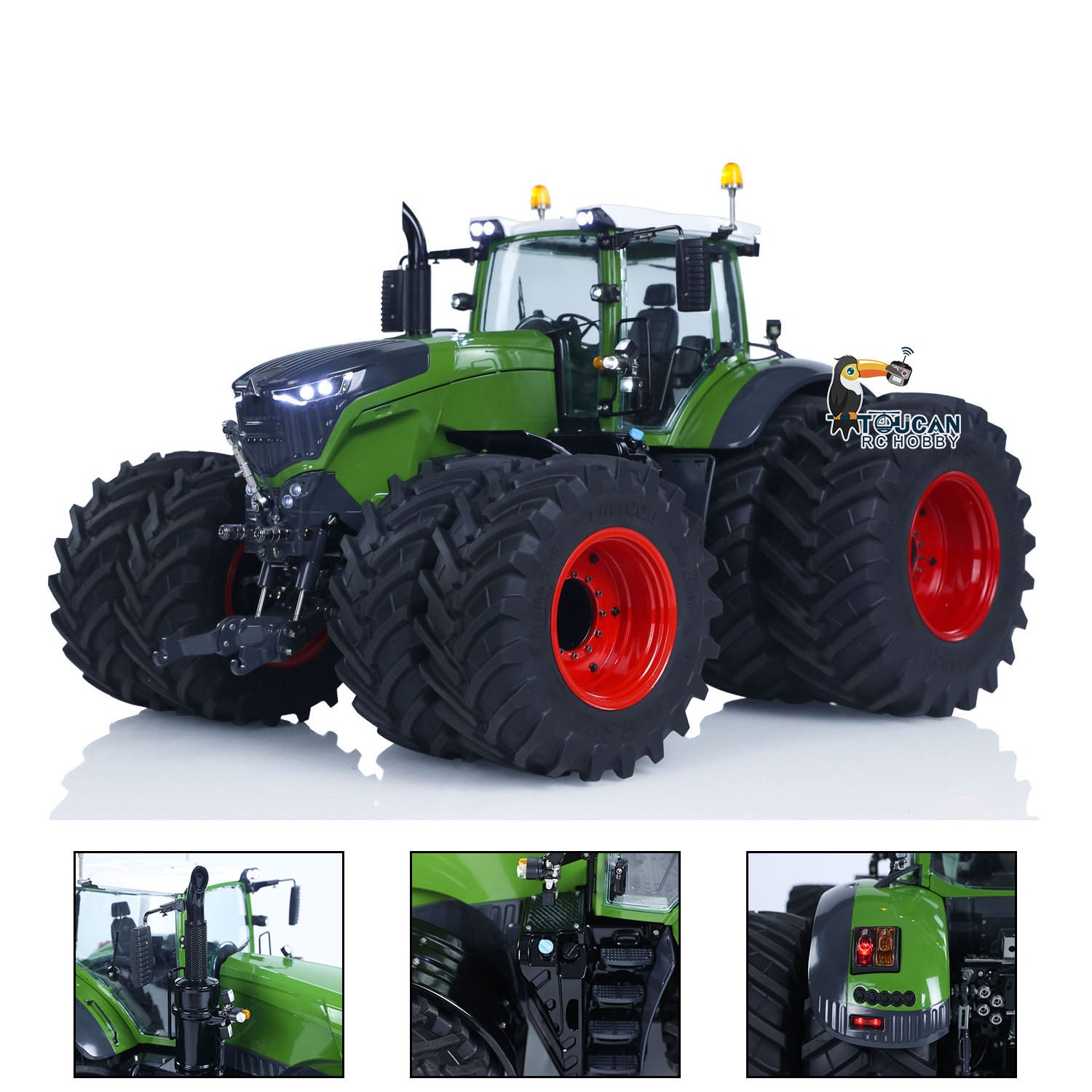 LESU AOUE 1050 1/14 Scale 4x4 RC Tractor Truck with Metal Body, Hydraulic System, Double Wheels, Smoke & Sound Effects - Remote Control Farm Vehicle for Kids & Adults - Perfect for Agricultural Play, Farm Simulation & RC Hobby Enthusiasts