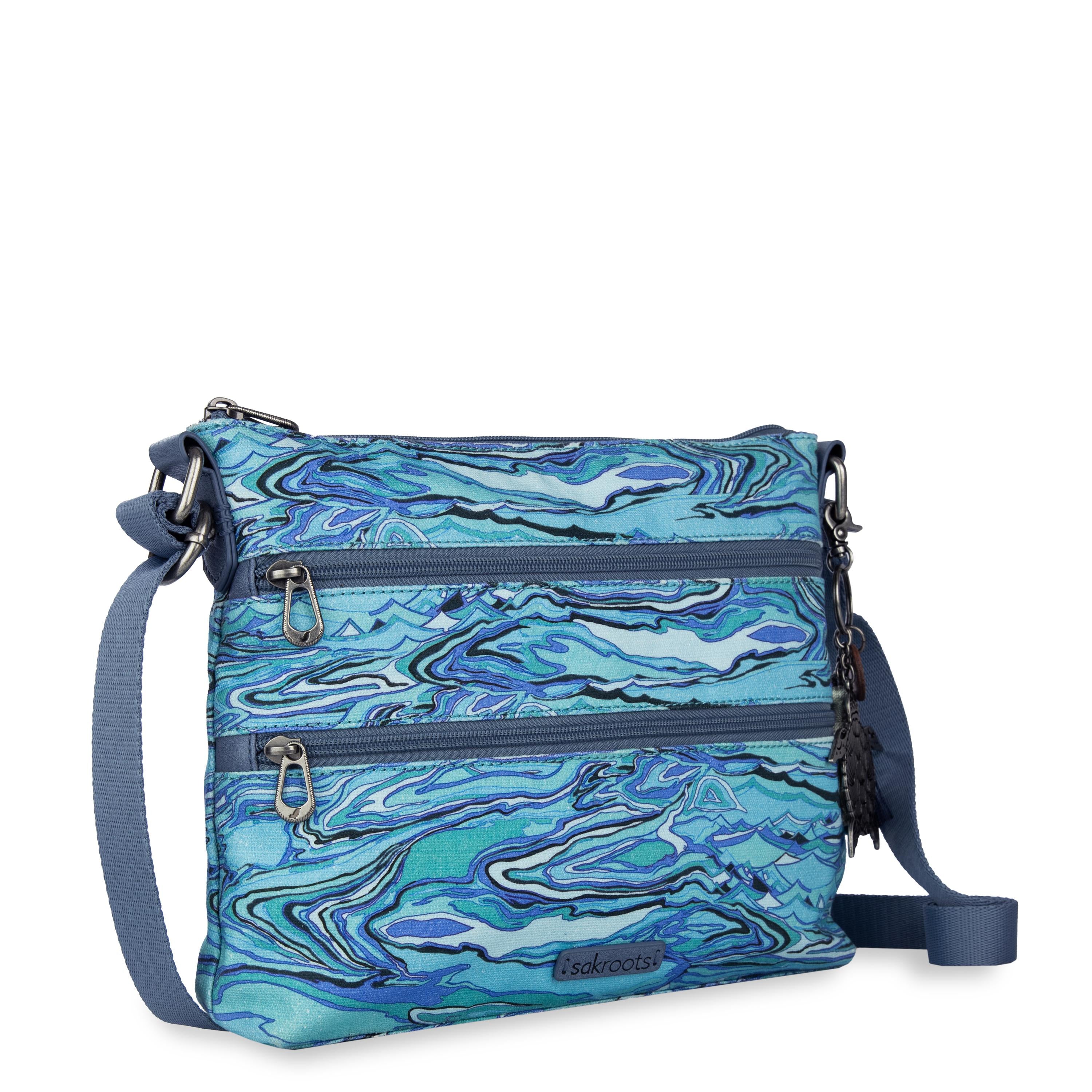 Stylish Canvas Crossbody Bag for Women & Men - Lightweight & Durable - Perfect for Travel, Shopping & Daily Use - Reef Water Nation Design
