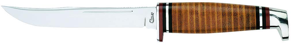 CASE XX WR Pocket Knife with Fixed Blade & Polished Leather Handle - 9.5 Inch Closed Length - Stainless Steel 316 - Perfect for Camping, Hiking & Outdoor Adventures