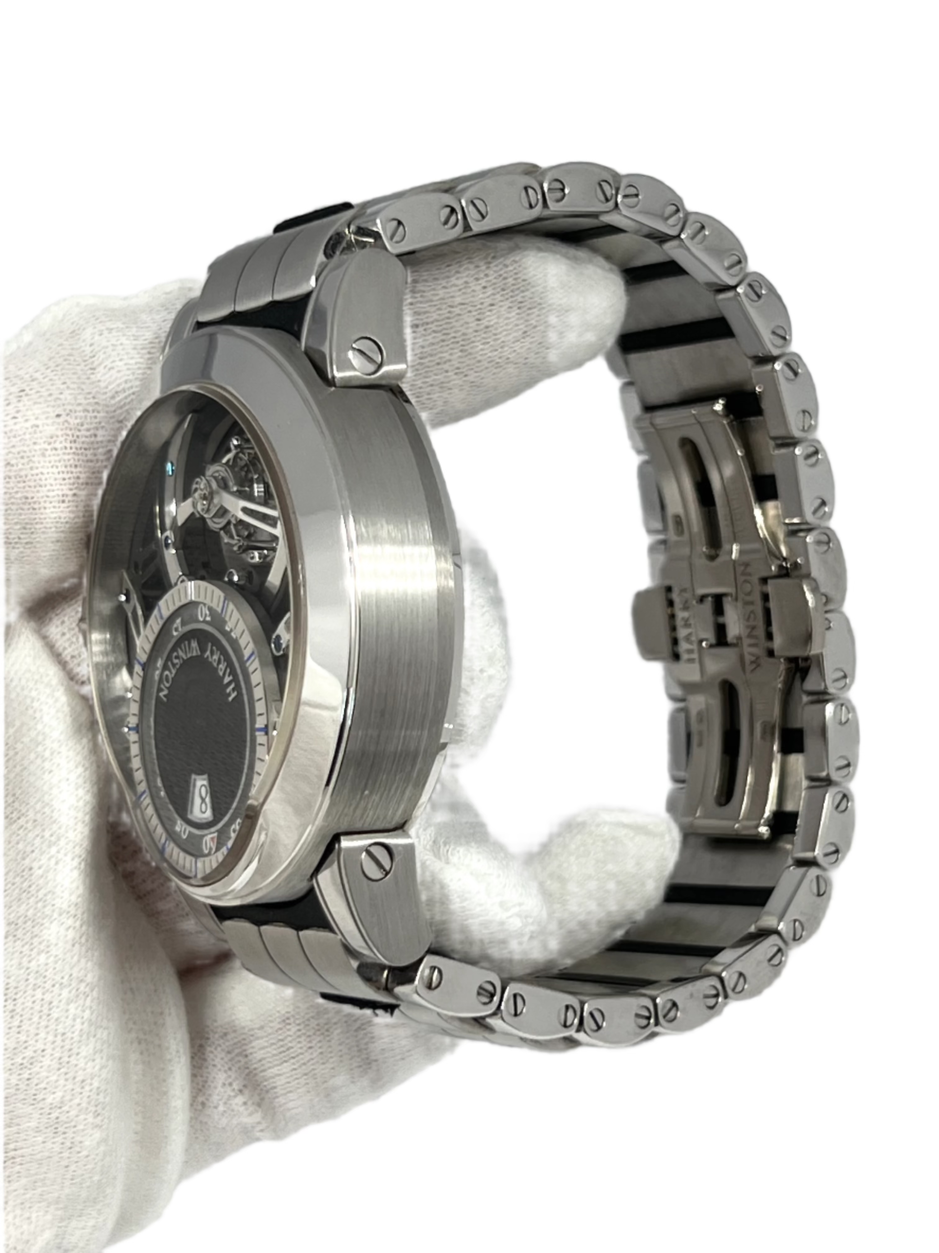 Harry Winston Ocean Tourbillon Jumping Hour White Gold Men's Watch - Luxury Swiss Timepiece for Collectors & Special Occasions - Perfect for Gala Events, Business Meetings & Exclusive Gatherings