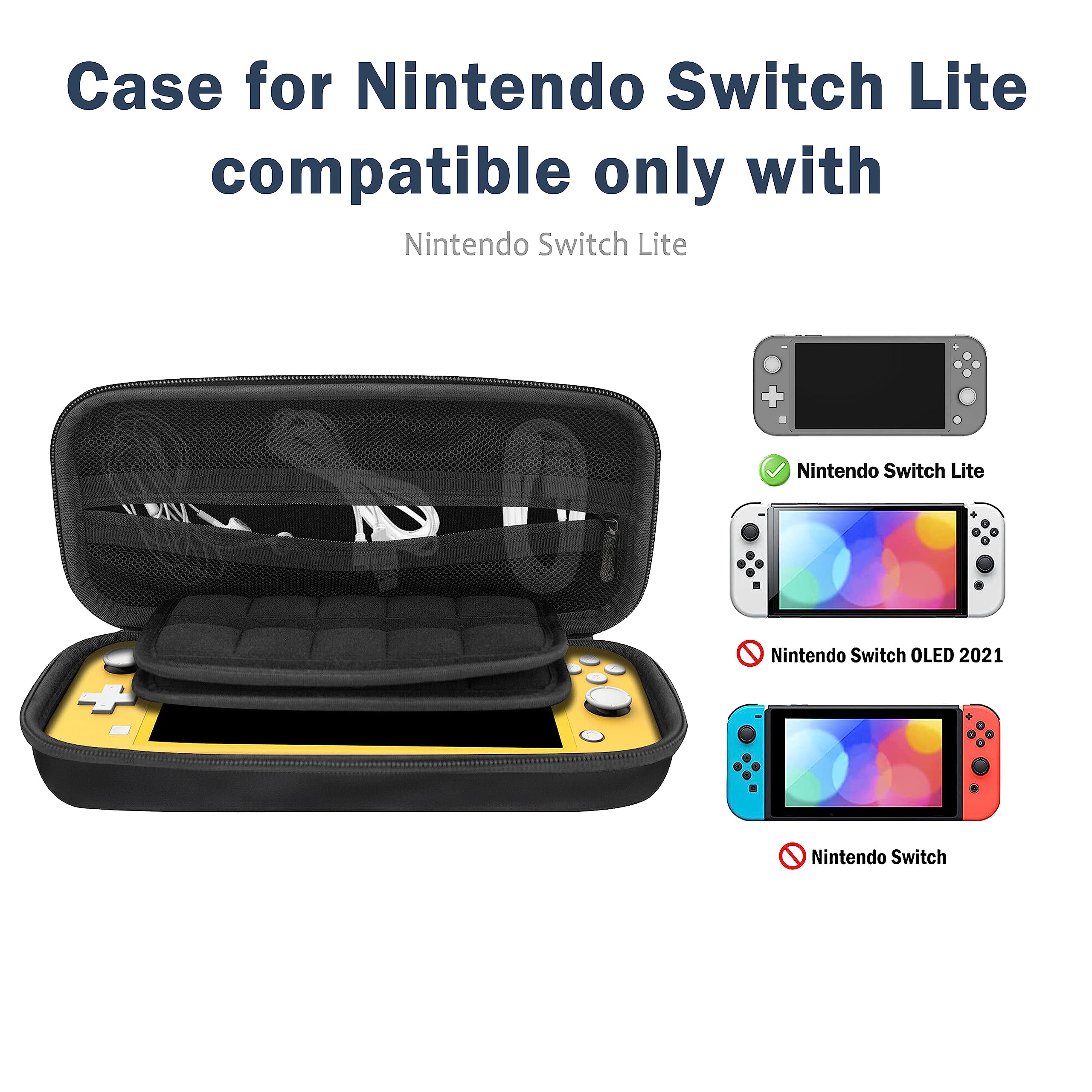 Premium Nintendo Switch Case for OLED/Lite - Japanese Wave Design Protective Hard Shell with 20 Game Cartridge Slots | Travel-Friendly Gaming Accessory for Commuting, Vacations & Home Storage