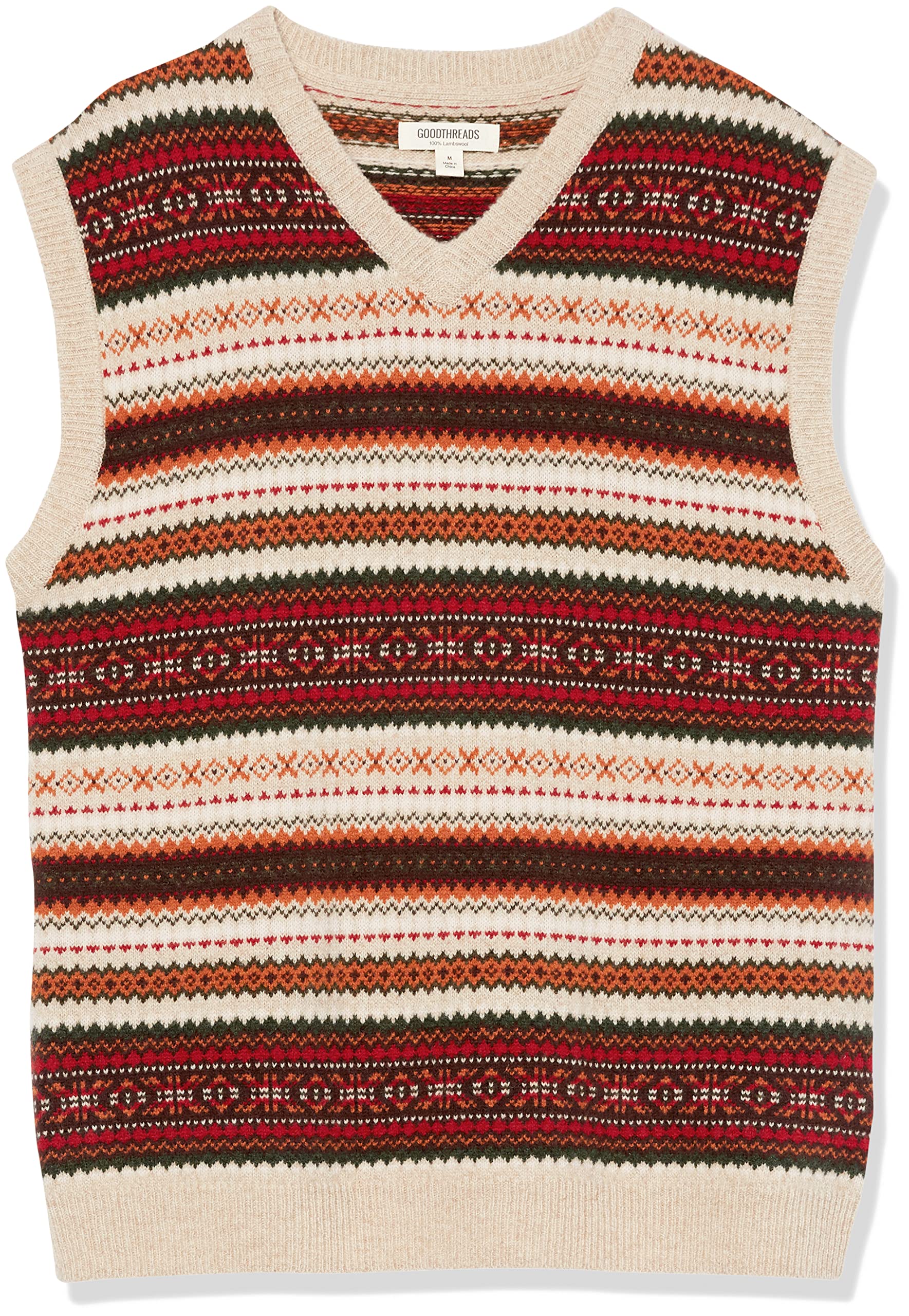 Amazon Essentials Men's Lambs Wool Sweater Vest - Premium Knit Sleeveless Pullover for Men | Warm Winter Layering, Office Wear & Casual Outfits