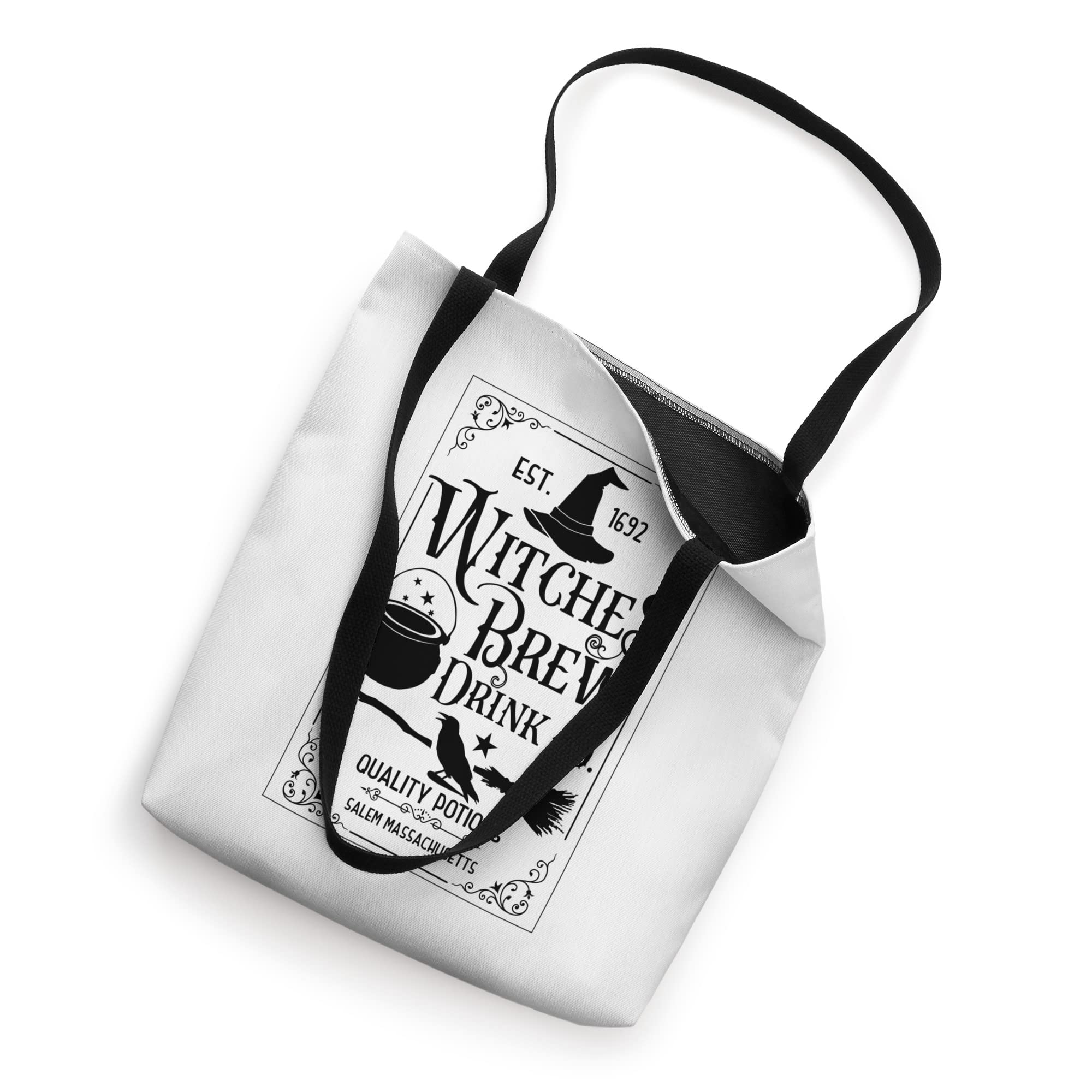 Salem Witch Est 1692 Witches Brew Drink Co. Funny Halloween Tote Bag - Perfect for Trick or Treating, Costume Parties & Spooky Gift Giving