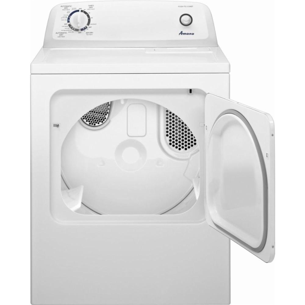 Amana 6.5 Cu.Ft. Electric Dryer YNED4655EW - Large Capacity Laundry Dryer for Home & Apartment Use