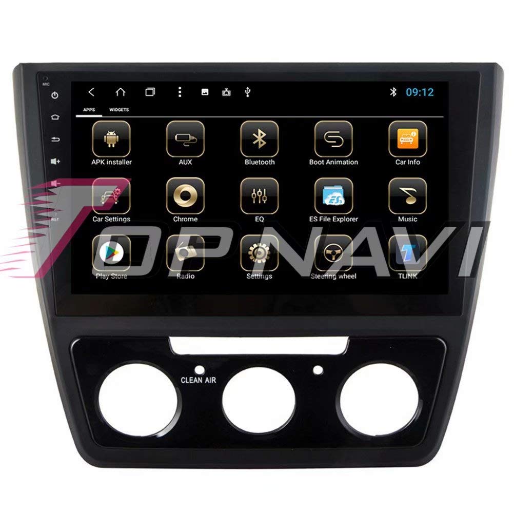 Skoda Yeti 2014-2016 Android 8.1 Car Stereo - TOPNAVI Octa Core GPS Navigation System with 2GB RAM, 32GB ROM, WiFi, 3G, RDS, Mirror Link, FM, Bluetooth | HD Audio Video Player | Perfect for Road Trips & Daily Commuting