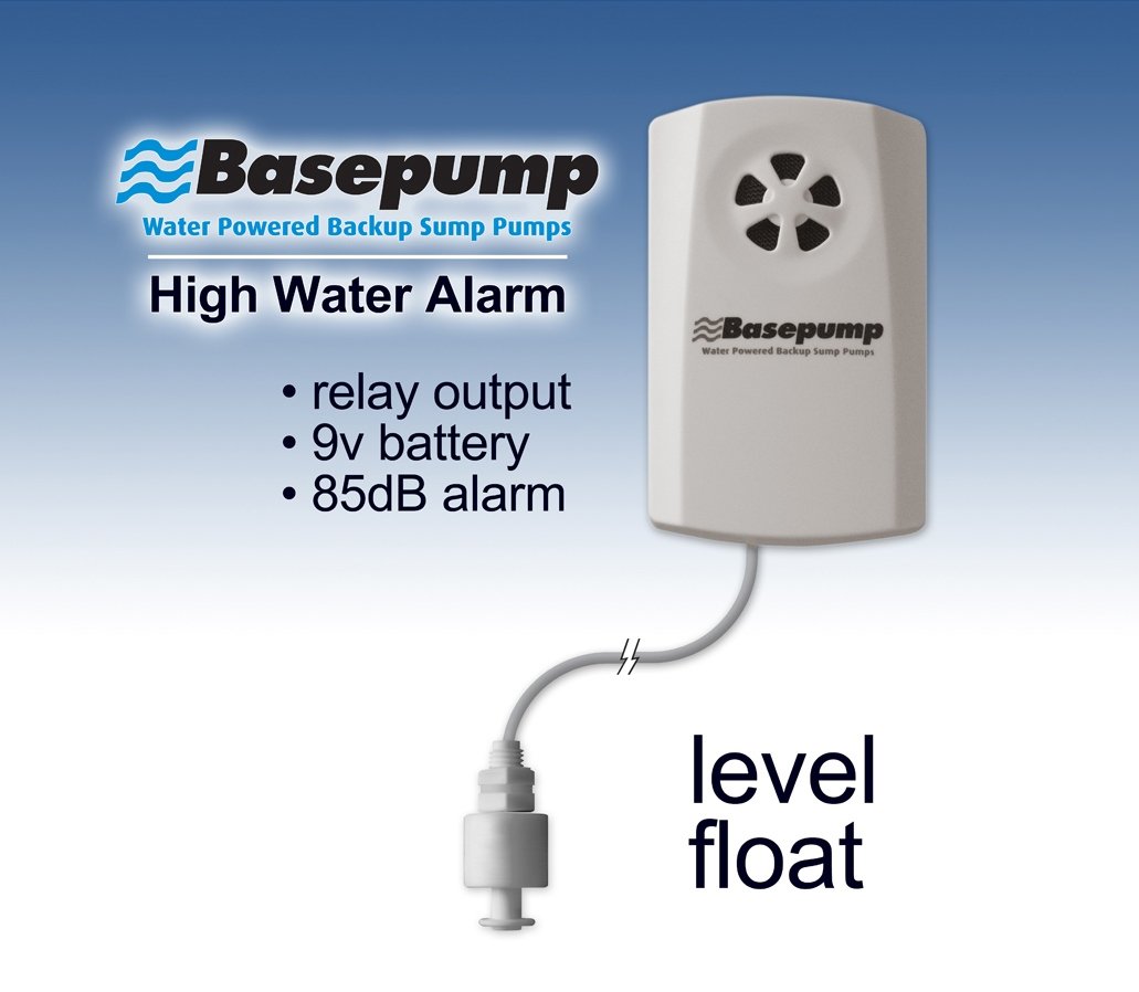 RB750 Water Powered Backup Sump Pump with Alarm - Emergency Basement Flood Prevention System for Homes - Ideal for Power Outages & Sump Pump Failures