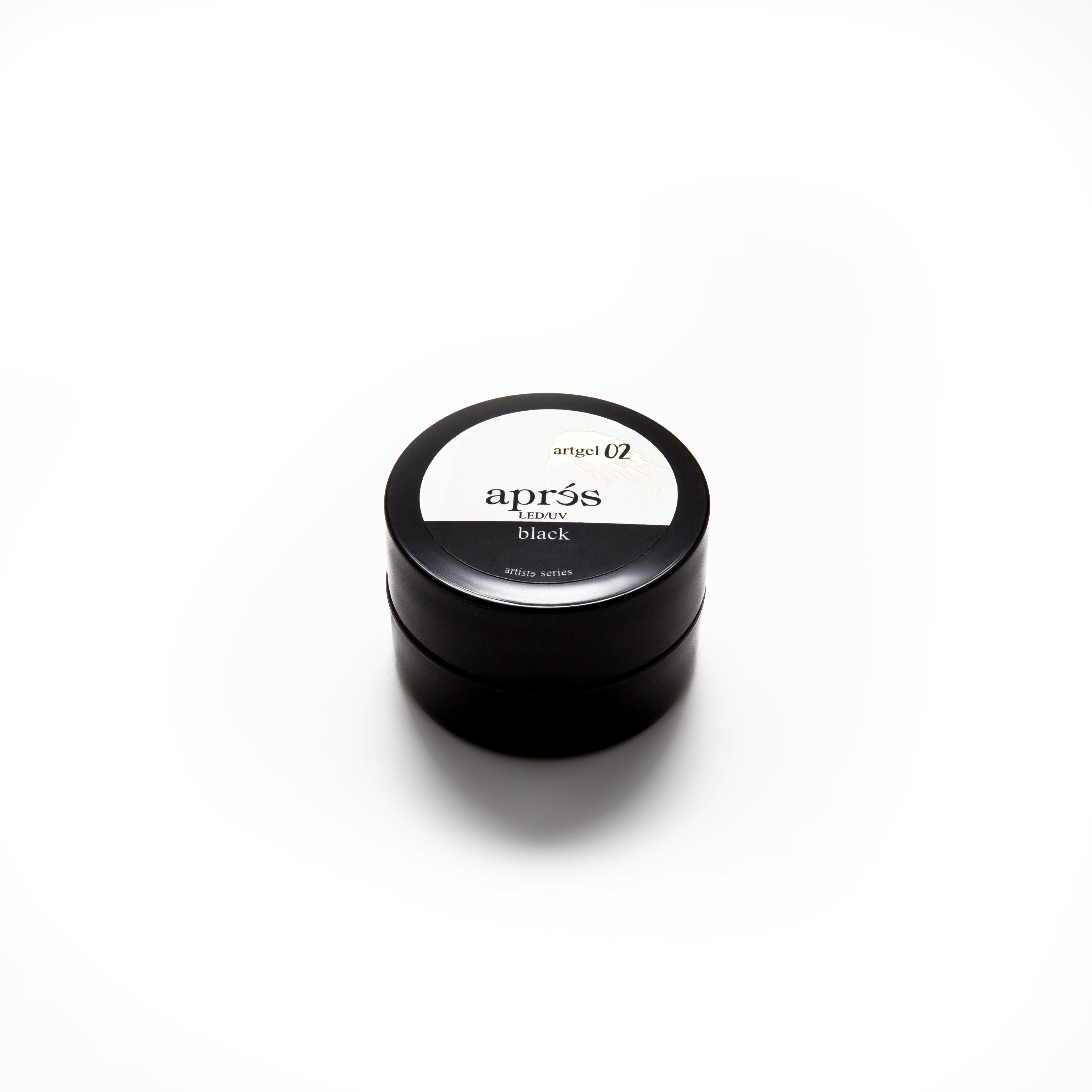 Apres Artist Gel Polish - Professional Black Nail Gel for Salon & Home Manicures - Long Lasting & High Shine Finish - Perfect for Nail Art & Special Occasions