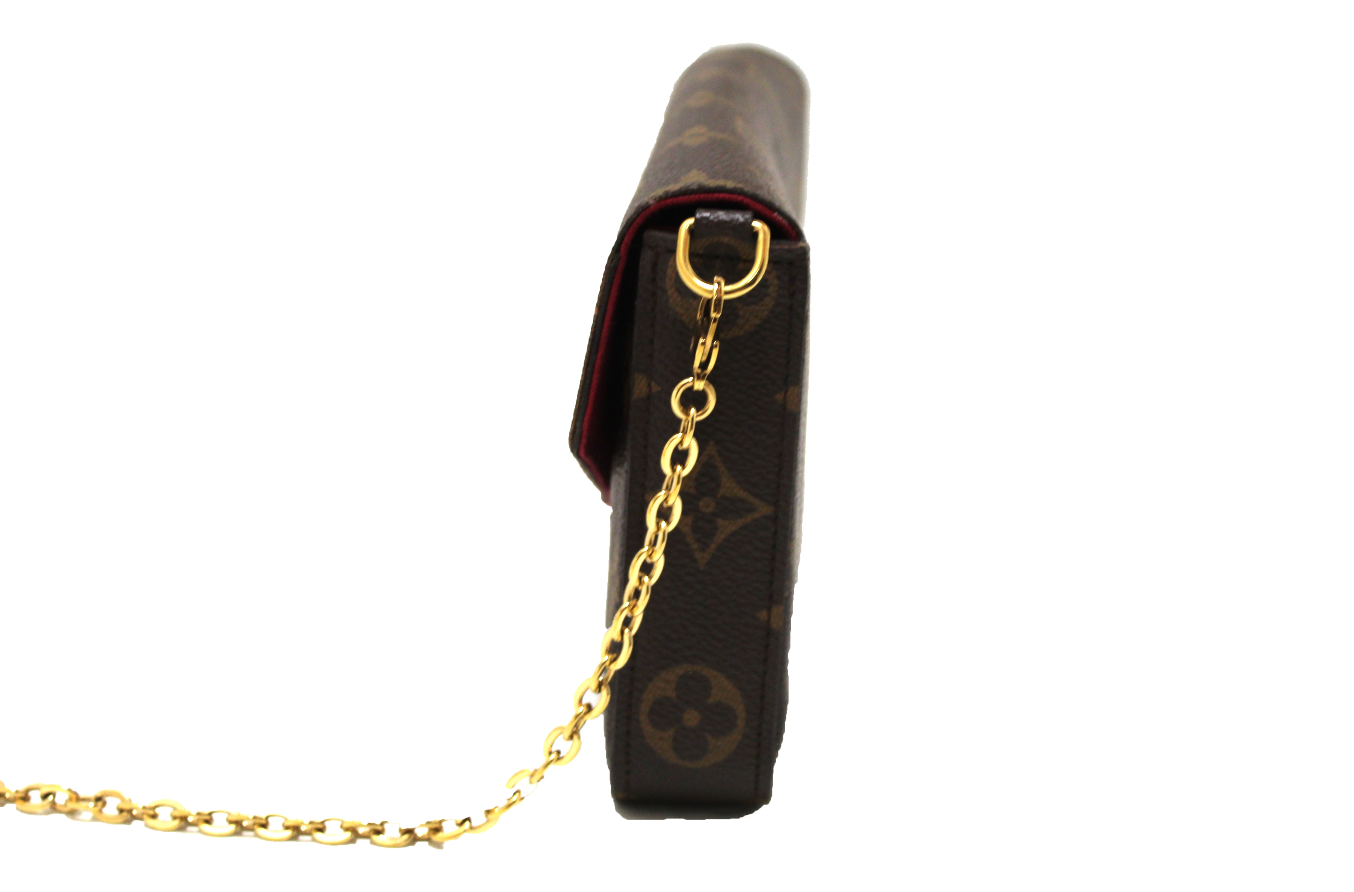 Authentic Louis Vuitton Monogram Felicie Pochette Crossbody Bag - Luxury Designer Wallet on Chain for Women, Perfect for Evening Parties & Daily Use