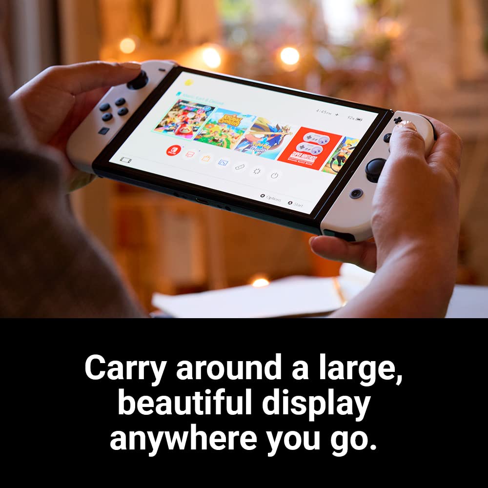 Nintendo Switch OLED Model - Neon Blue & Red (Renewed) | Portable Gaming Console for Home, Travel & Multiplayer Fun