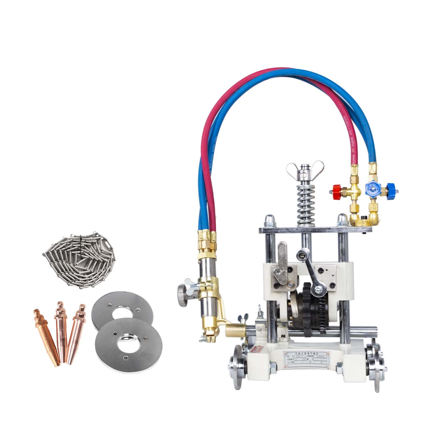 CG2-11Y Manual Gas Pipe Cutting Machine 5-50mm - Acetylene Oxygen Torch Beveling Cutter for Precise Pipe Cutting & Beveling - Ideal for HVAC, Plumbing, and Metal Fabrication Projects