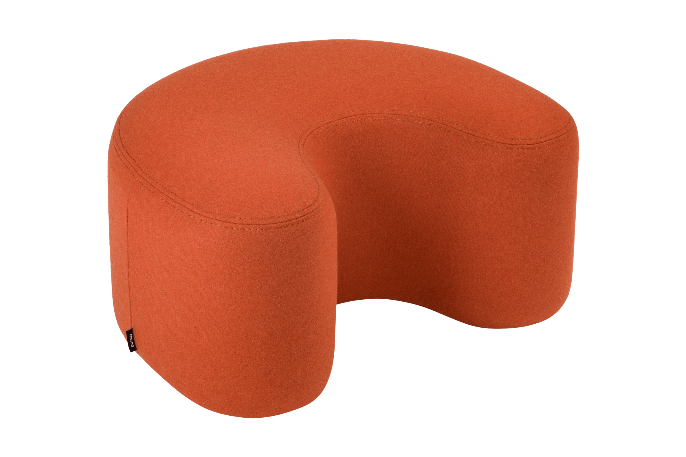 Terracotta U-Shaped Pouf Ottoman - Boho Chic Floor Seating for Living Room, Bedroom & Outdoor Patio Decor