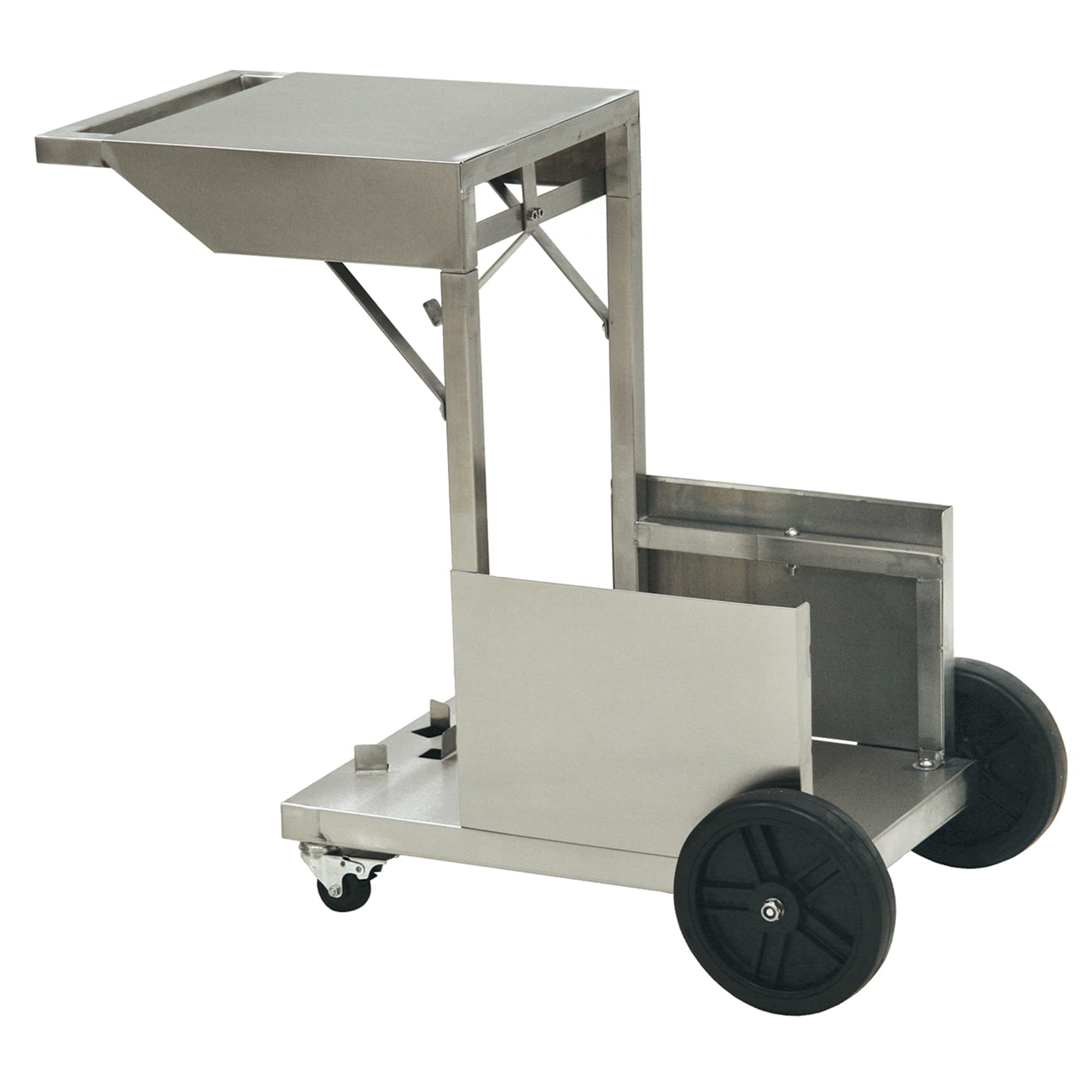 Bayou Classic 700-185 Stainless Steel Fryer Cart with Rubber Wheels & Locking Casters - Propane Tank Hook Mount - Perfect for 4-Gallon Bayou Classic Fryers - Ideal for Outdoor Cooking, Tailgating, and Backyard BBQs