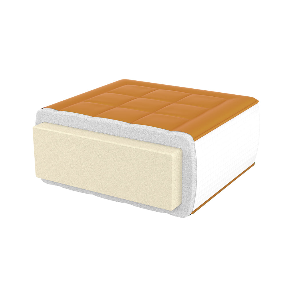 MAXYOYO 8-Inch Thick Japanese Futon Mattress - Super Soft Square Quilting Floor Bed for Guest Room & Small Spaces (Light Brown) | Perfect for Apartments, Dorms & Meditation Rooms