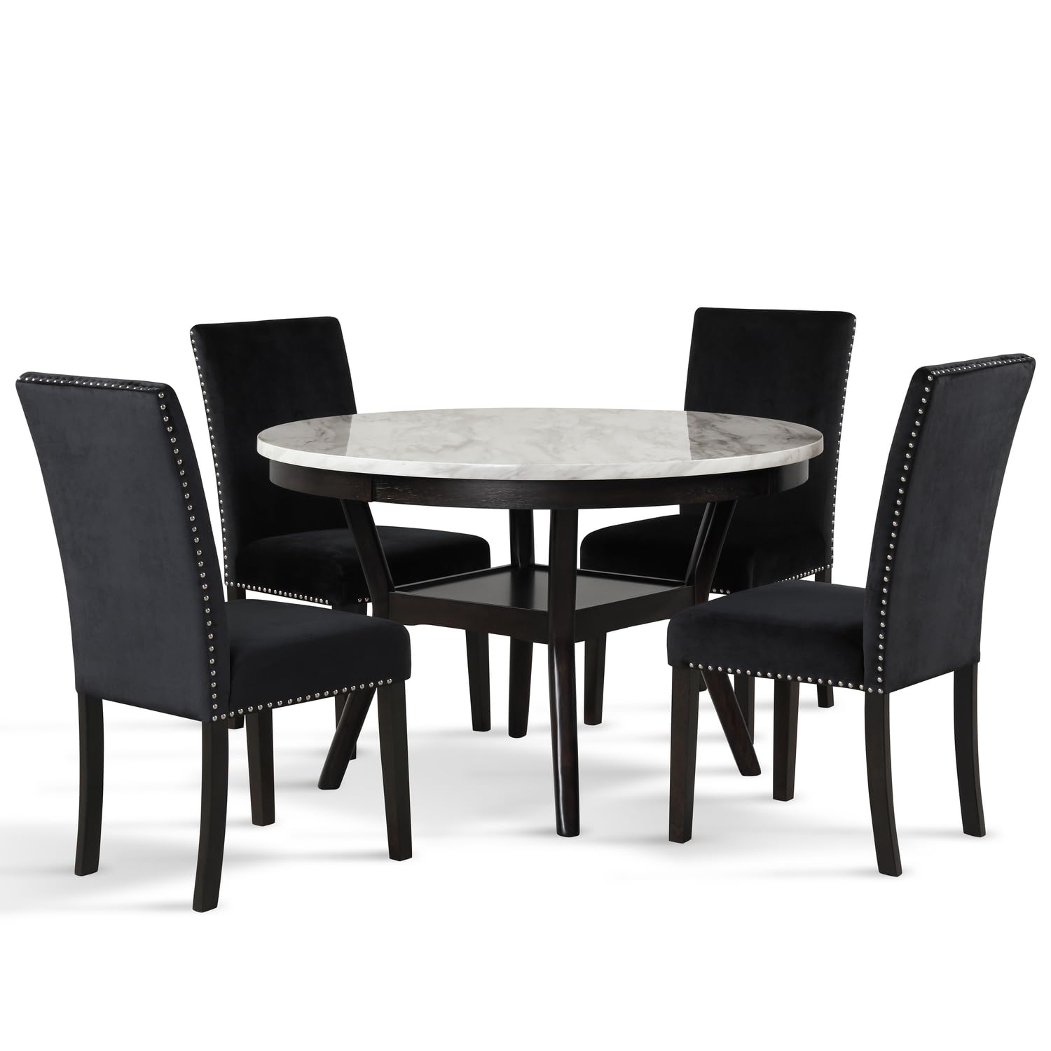 Premium Celeste 5-Piece Round Dining Set - 47