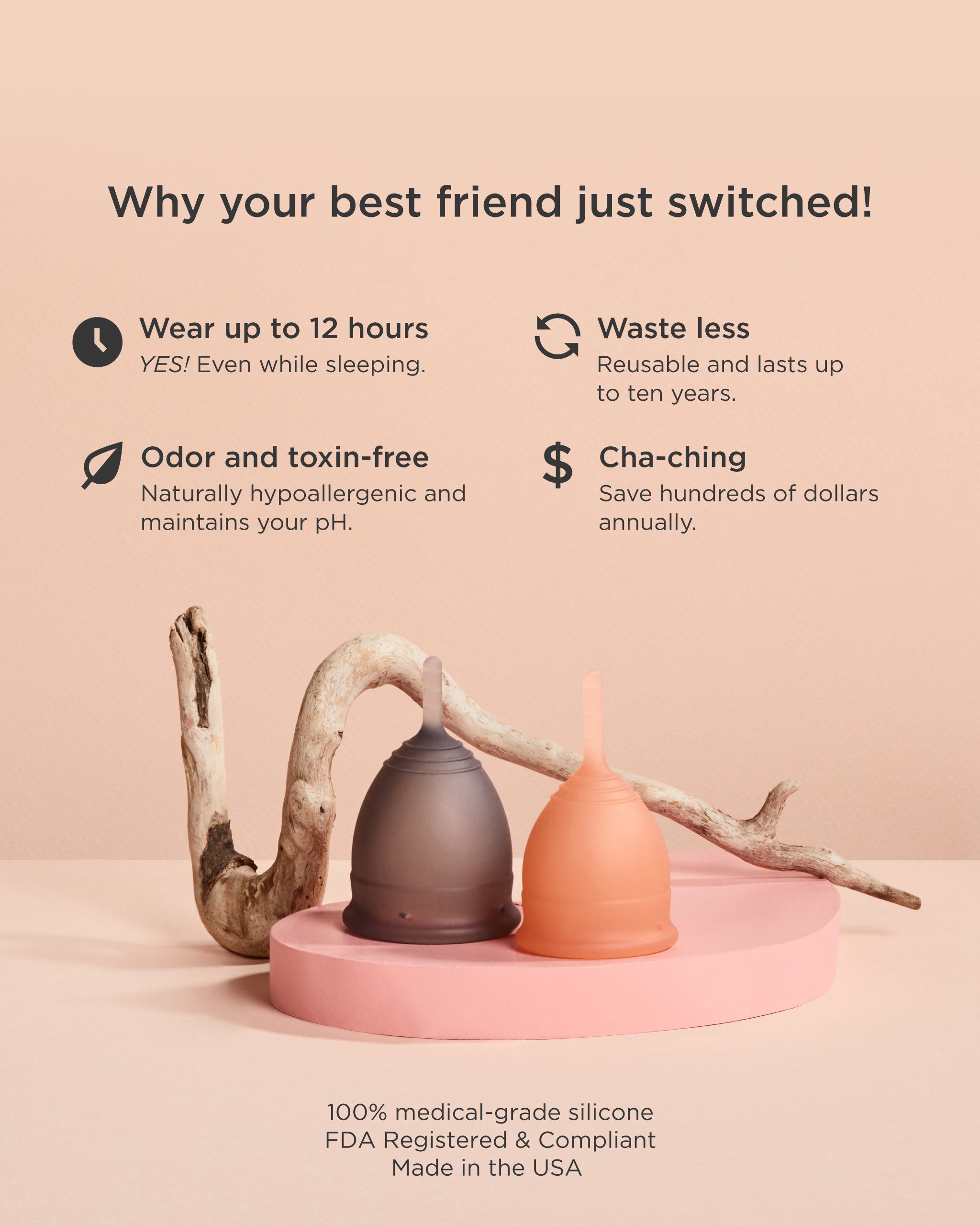 Saalt Soft Duo Pack - Reusable Menstrual Cups for Women | Eco-Friendly Period Solution for Comfort & Leak Protection | Perfect for Active Lifestyles, Travel & Overnight Use