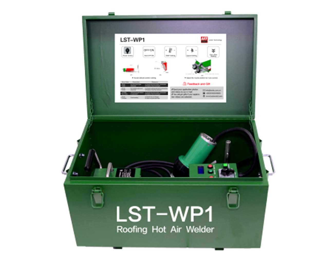 **Lestie LST-WP1 TPO/PVC Roof Waterproofing Membrane Hot Air Welding Machine with Brushless Blower – Ideal for Roofing, Construction & Waterproofing Projects**