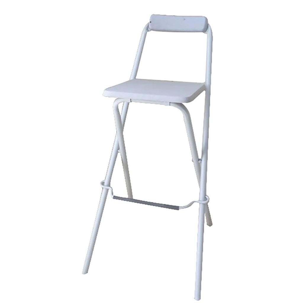 Folding Bar Stool with Back - 27/29 Inch Height Adjustable Wood & Metal Pub Chair - 220 lbs Weight Capacity - 7 Color Options for Kitchen Counter, Home Bar, Restaurant & Outdoor Use