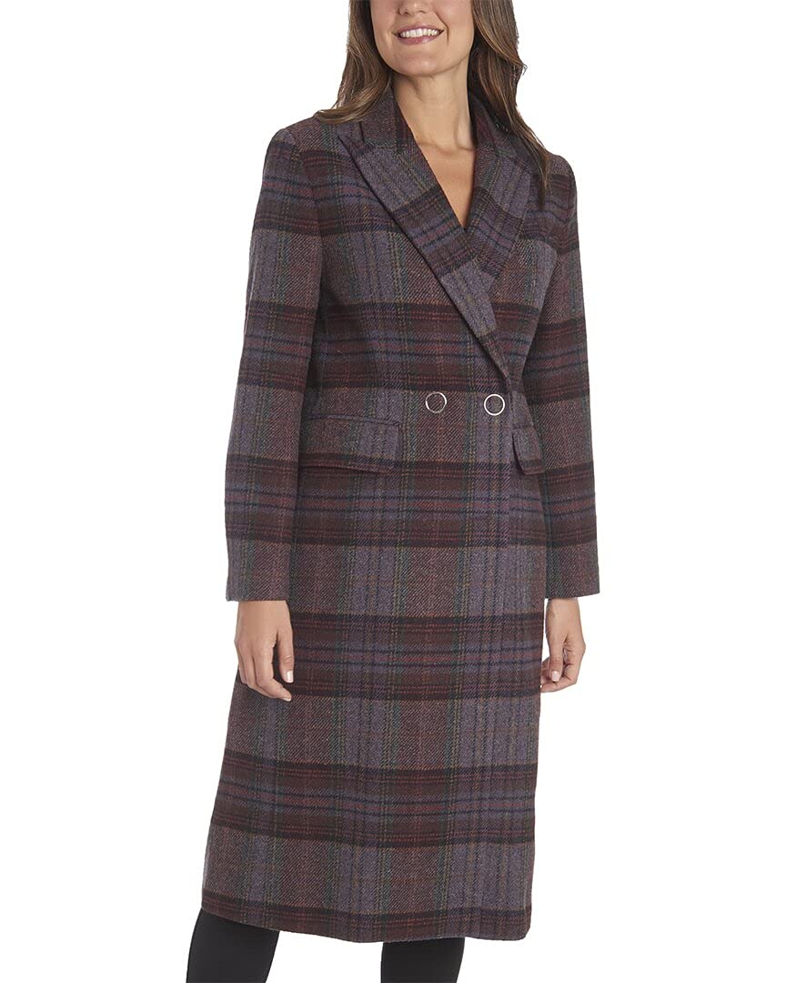 KENDALL + KYLIE Women's Wool Coat Single Breasted Winter Trench Coat - Perfect for Office, Business Meetings & Formal Occasions