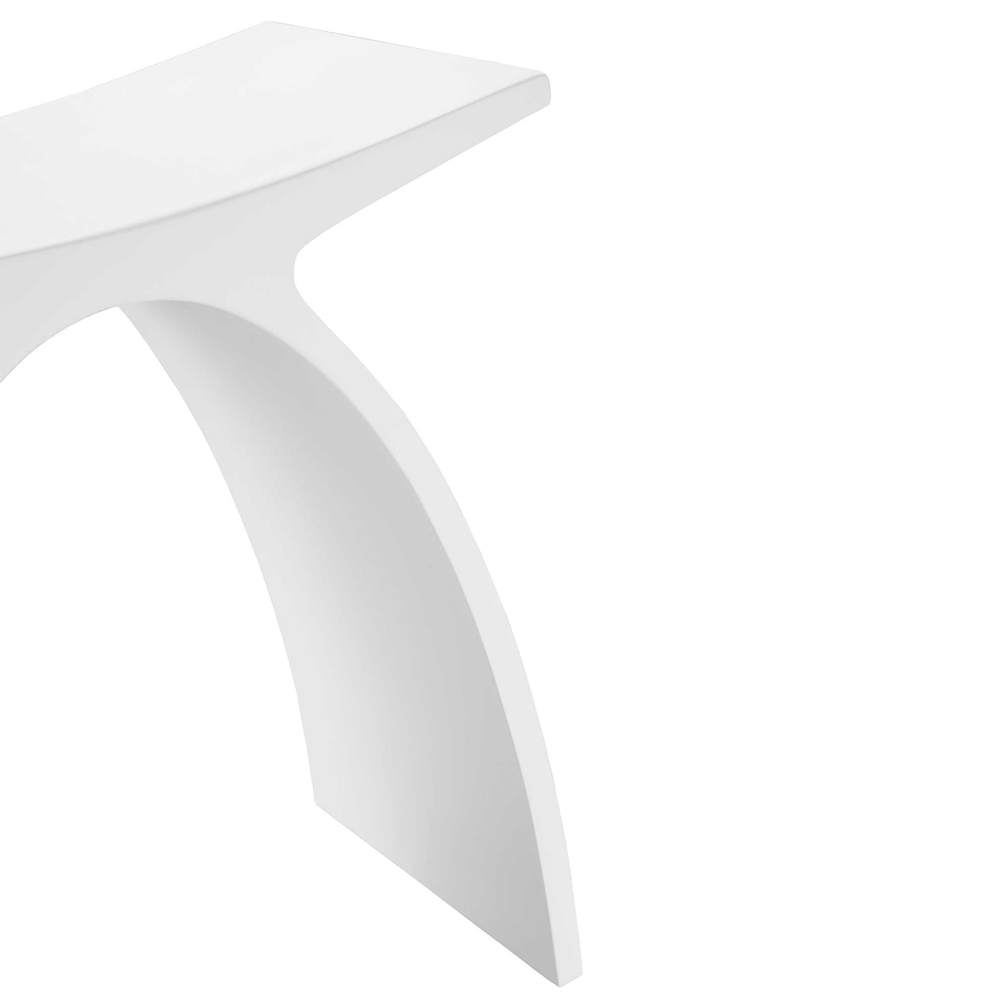 Ancona 17-Inch White Matte Acrylic Stone Shower Bench - Non-Slip Bathroom Seating for Elderly & Disabled, Spa & Wet Room Use