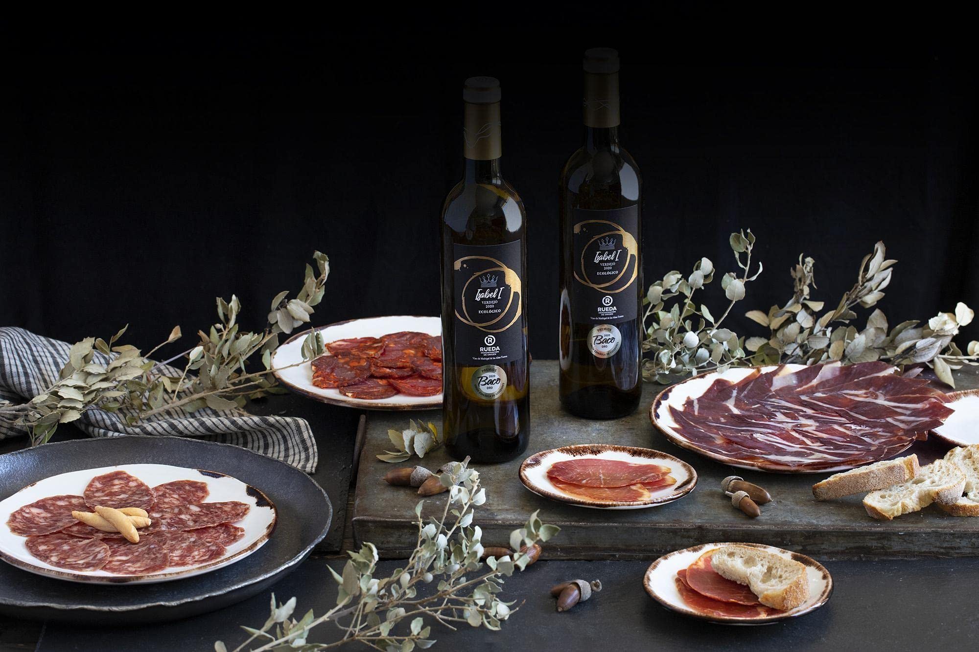 Premium Spanish Gourmet Gift Basket with Iberian Ham, Sausage, Chorizo, Loin & Verdejo White Wine - Perfect for Holidays, Corporate Gifts & Special Occasions
