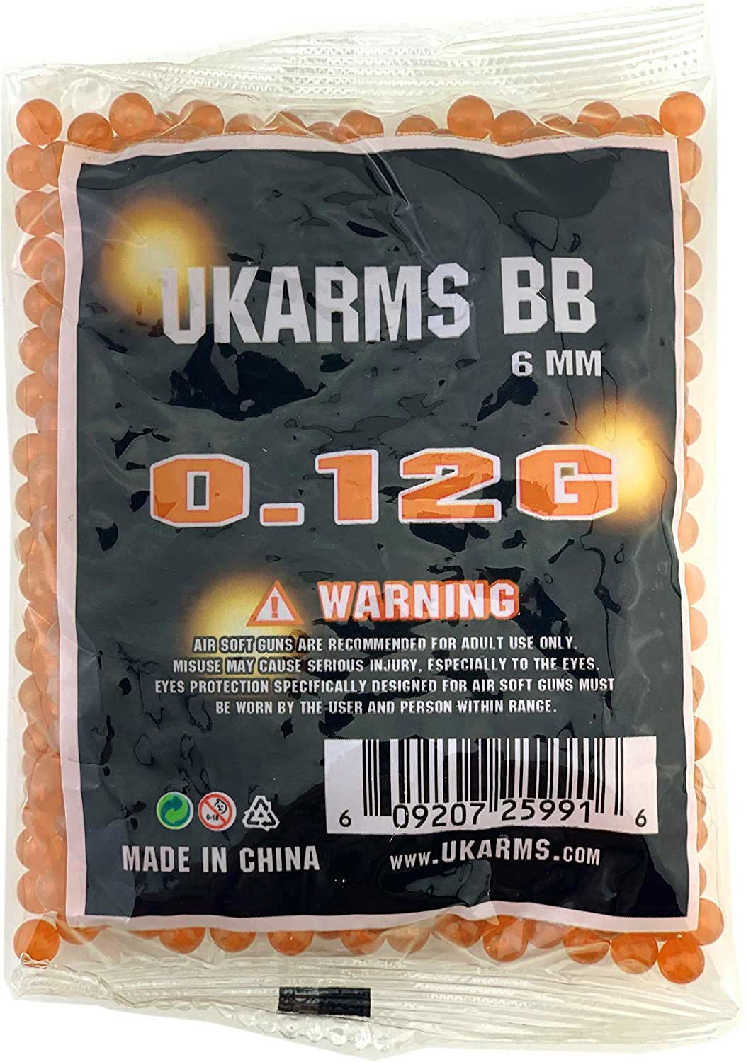 6mm .12g Plastic BB Pellets - 2000pcs Airsoft Ammo for Spring Guns